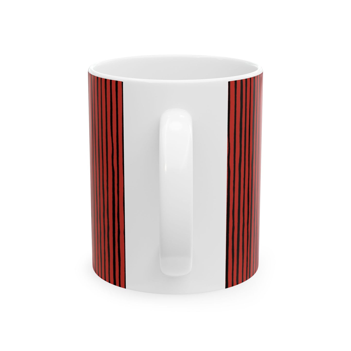 Quirky Bias Stripe Red / Black Cup