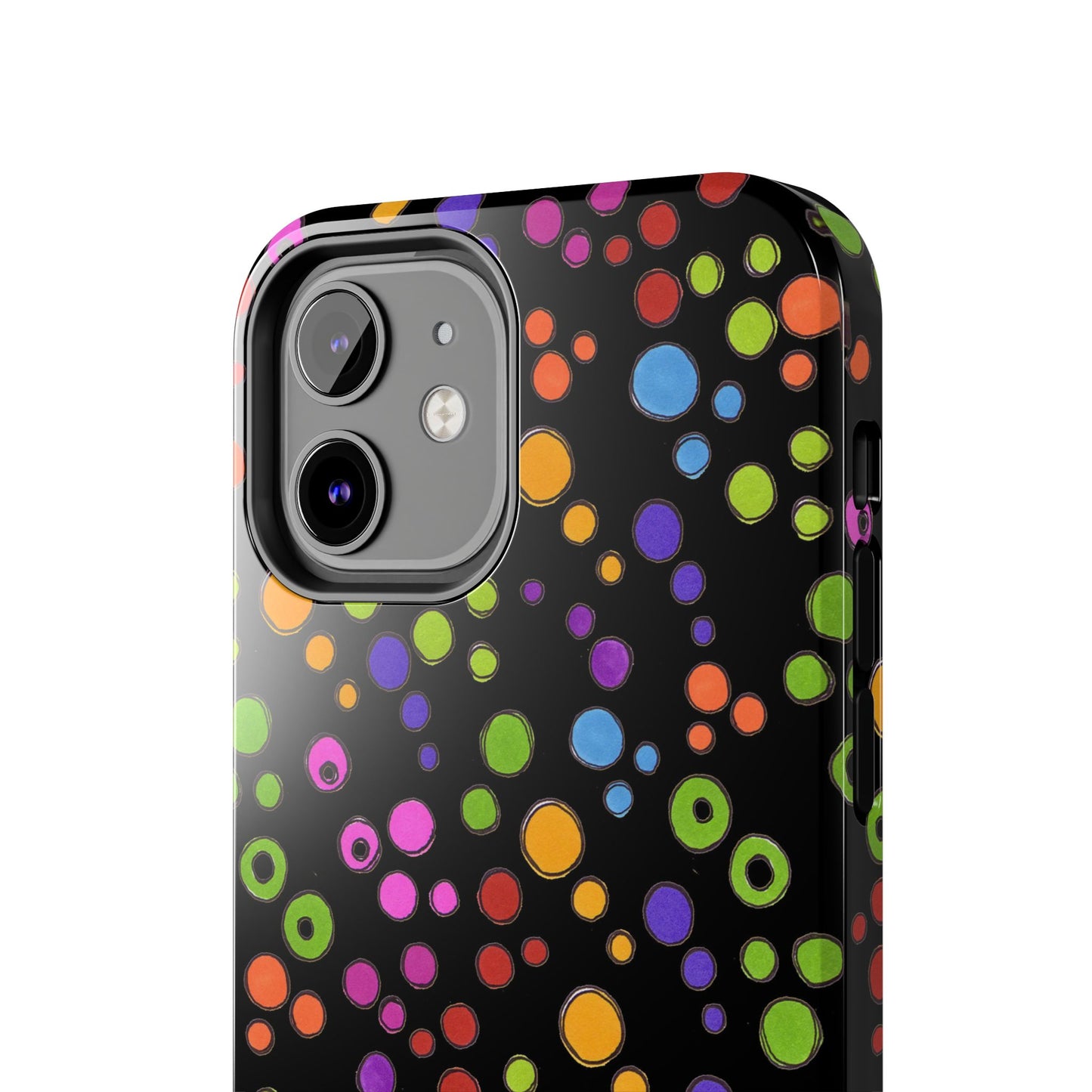 Dog Dots Black / Multi Phone Case