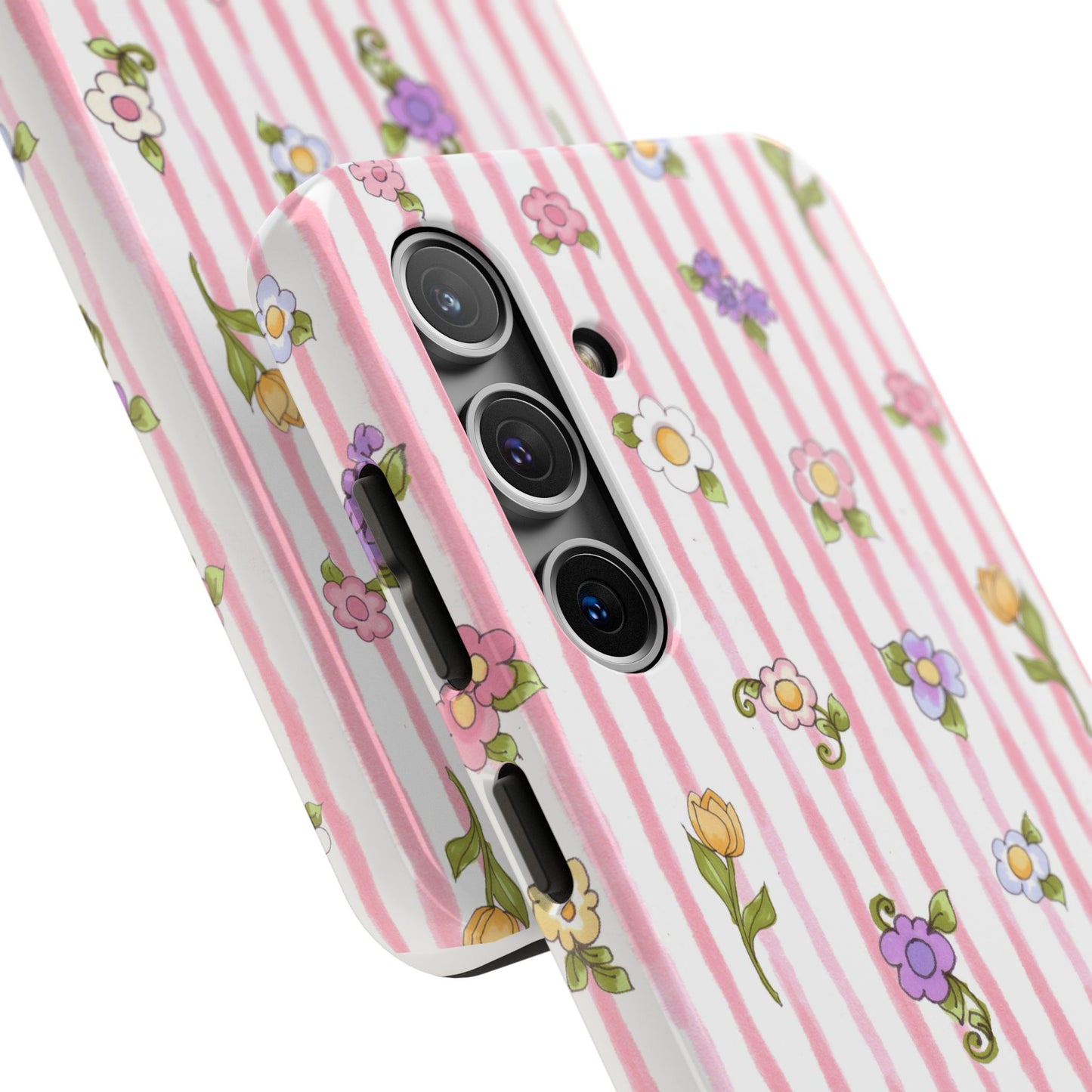 Pretty Posie Stripe Phone Case