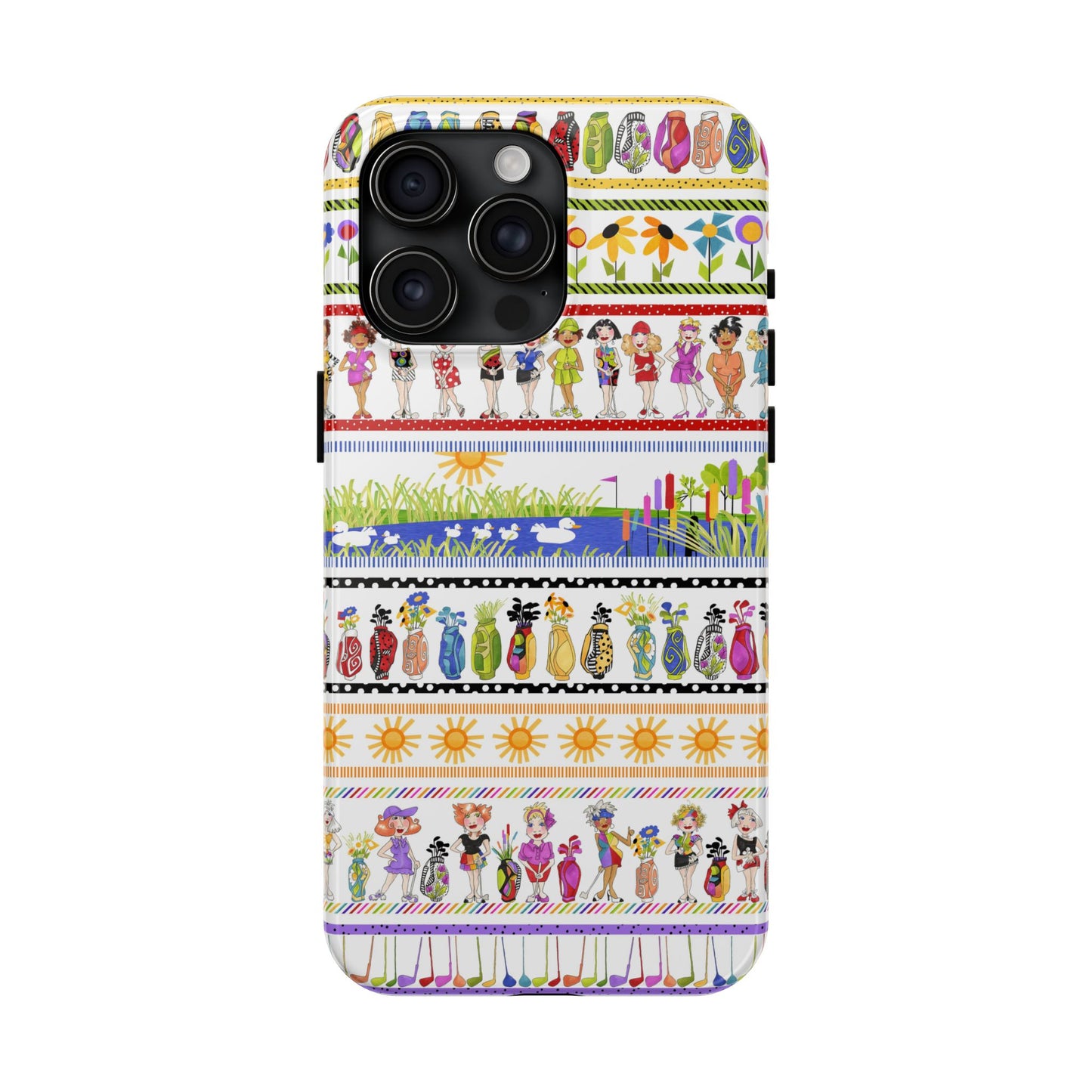 Golf Borders White Phone Case