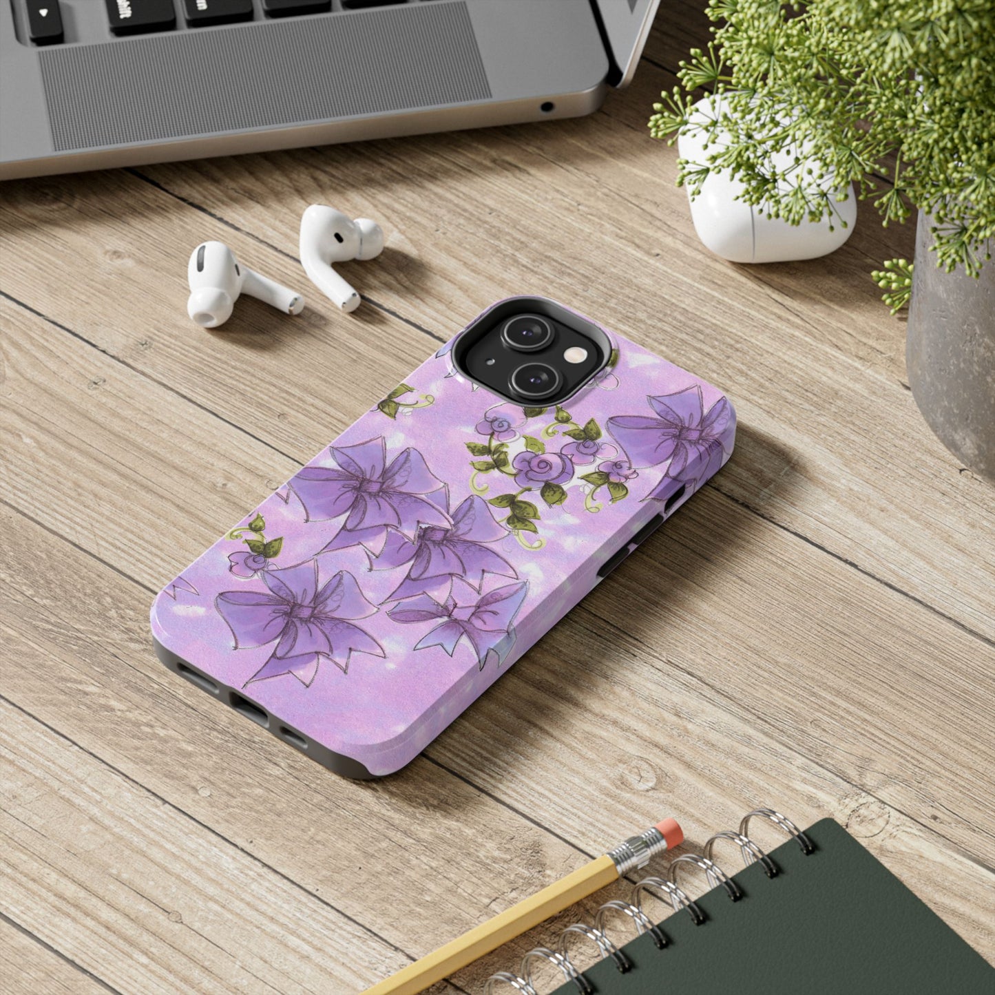 Bows & Flowers Purple Phone Case