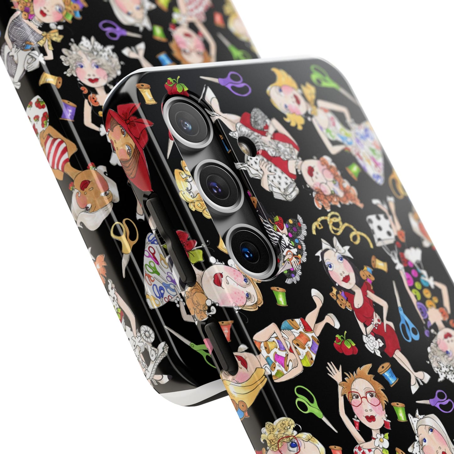 Sew Tossed Black Phone Case