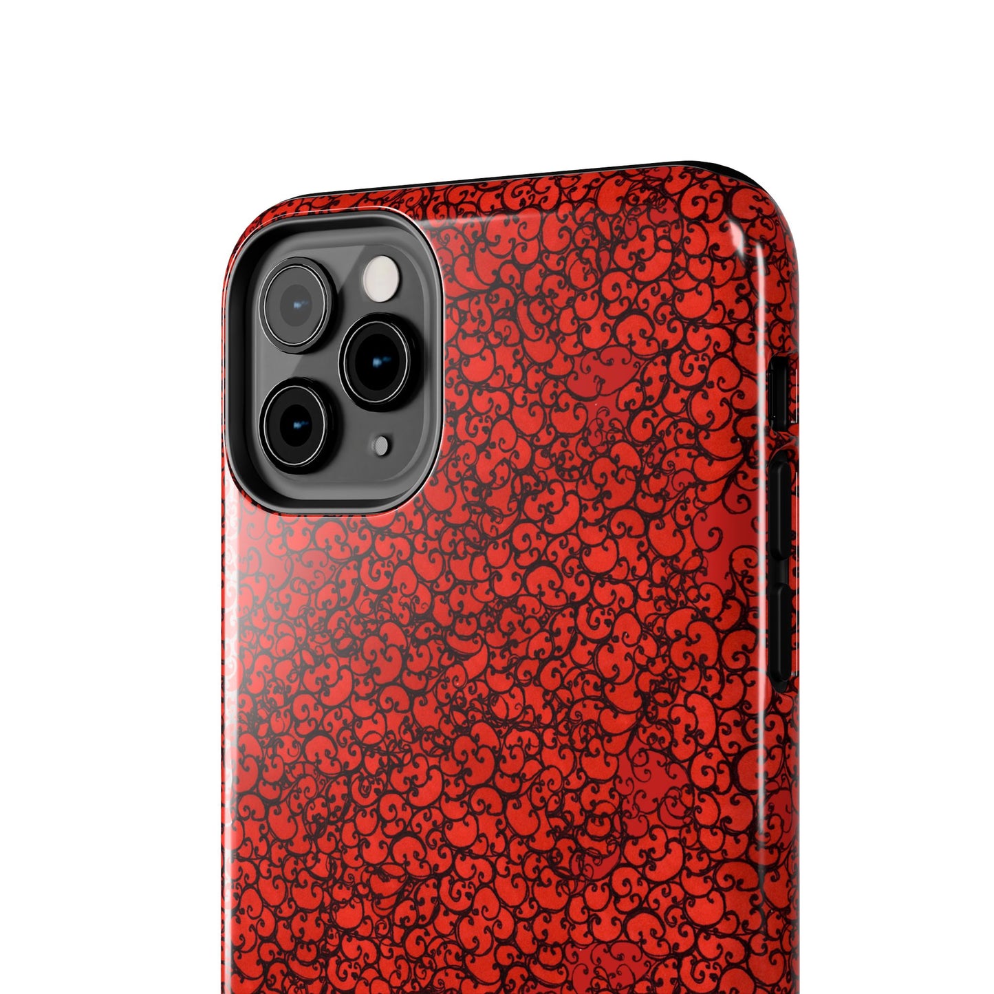 Scrollie Red / Black Phone Case