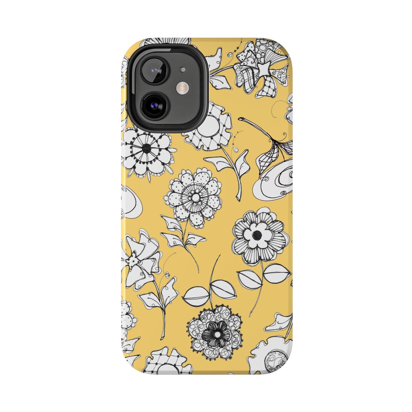 Paper Posies Yellow Phone Case