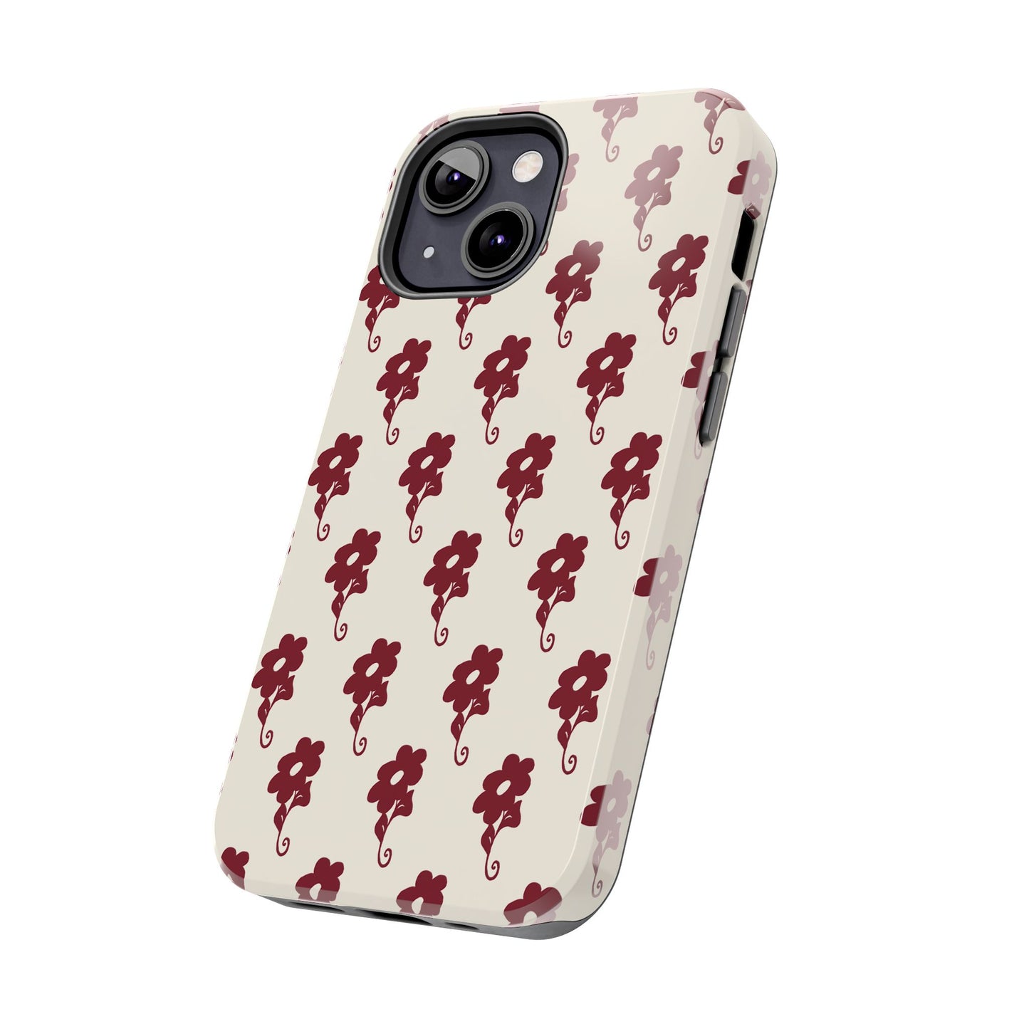 Flowers Ivory / Red Phone Case