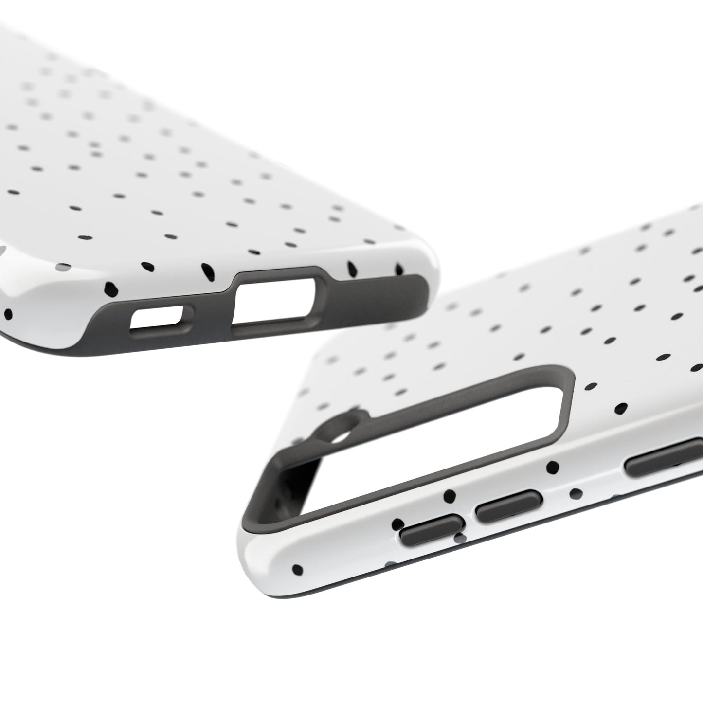 Space Dots White / Black Phone Case