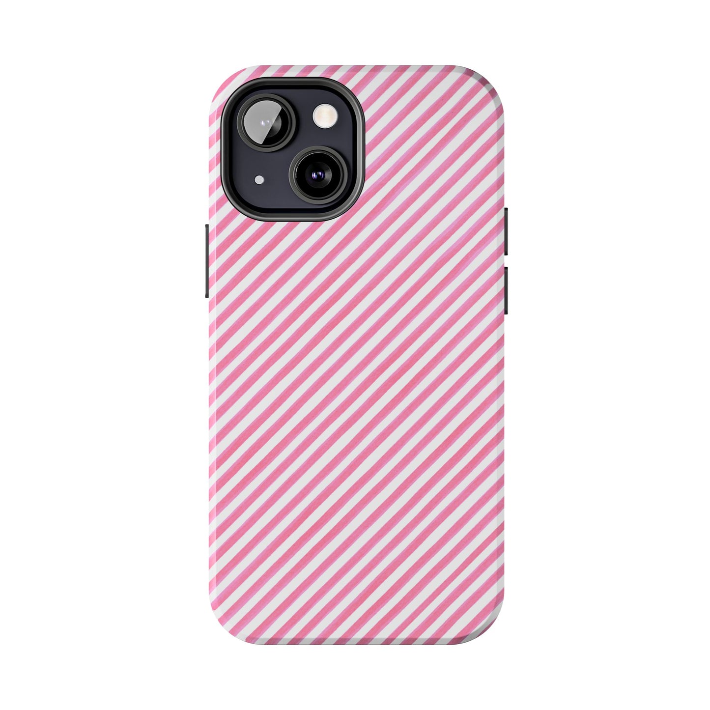 Bias Stripe Pink / White Phone Case