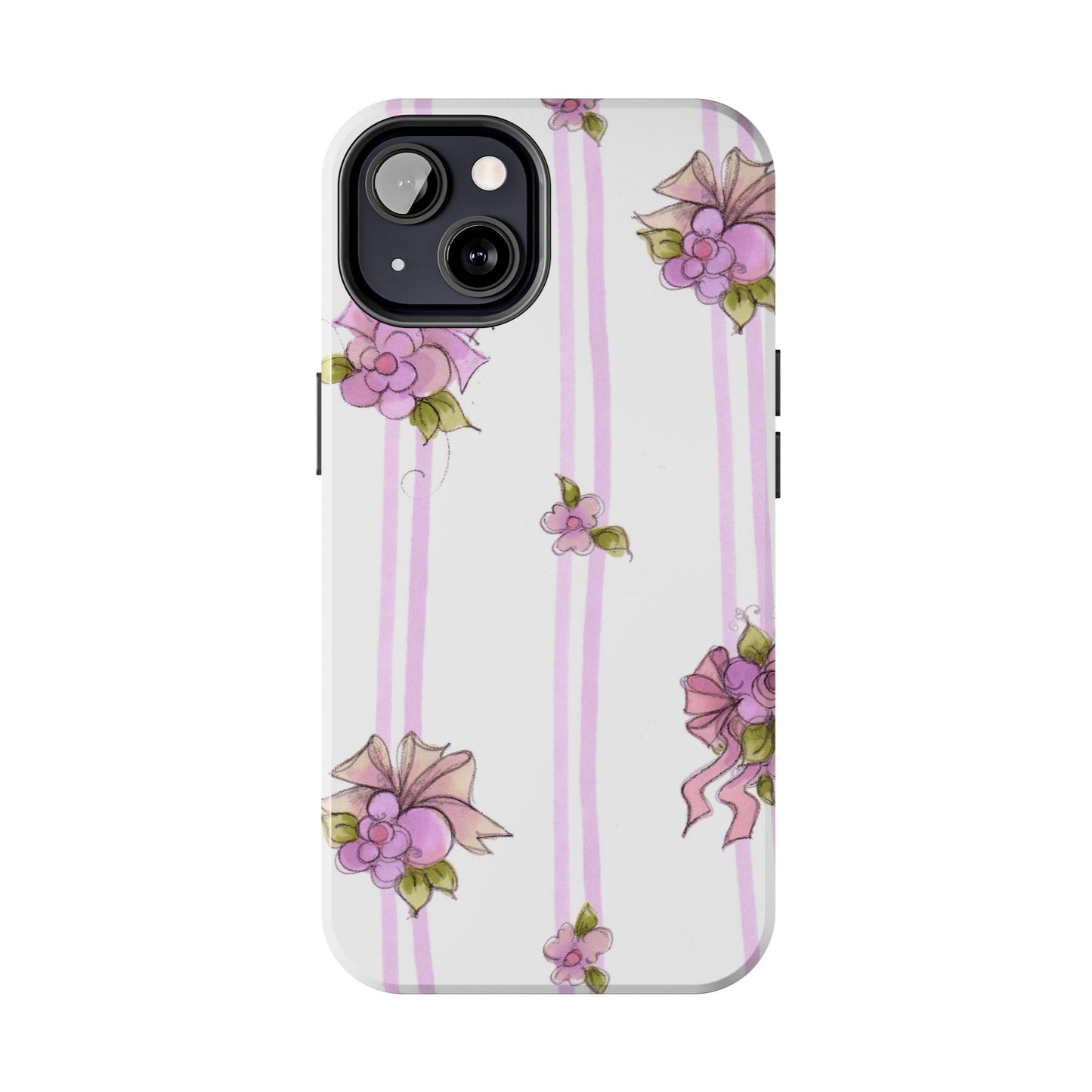 Flower Model Flower Stripe Phone Case