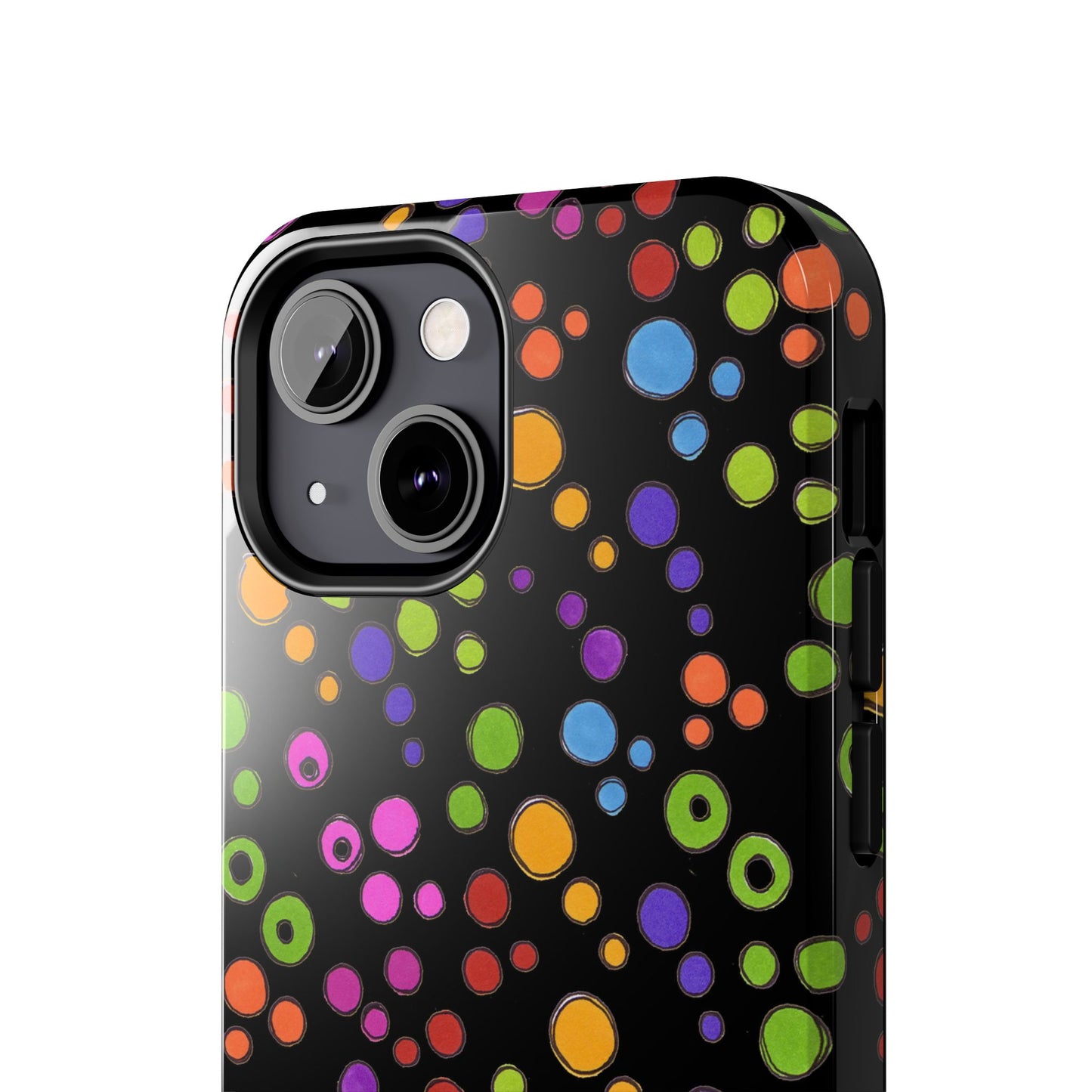 Dog Dots Black / Multi Phone Case