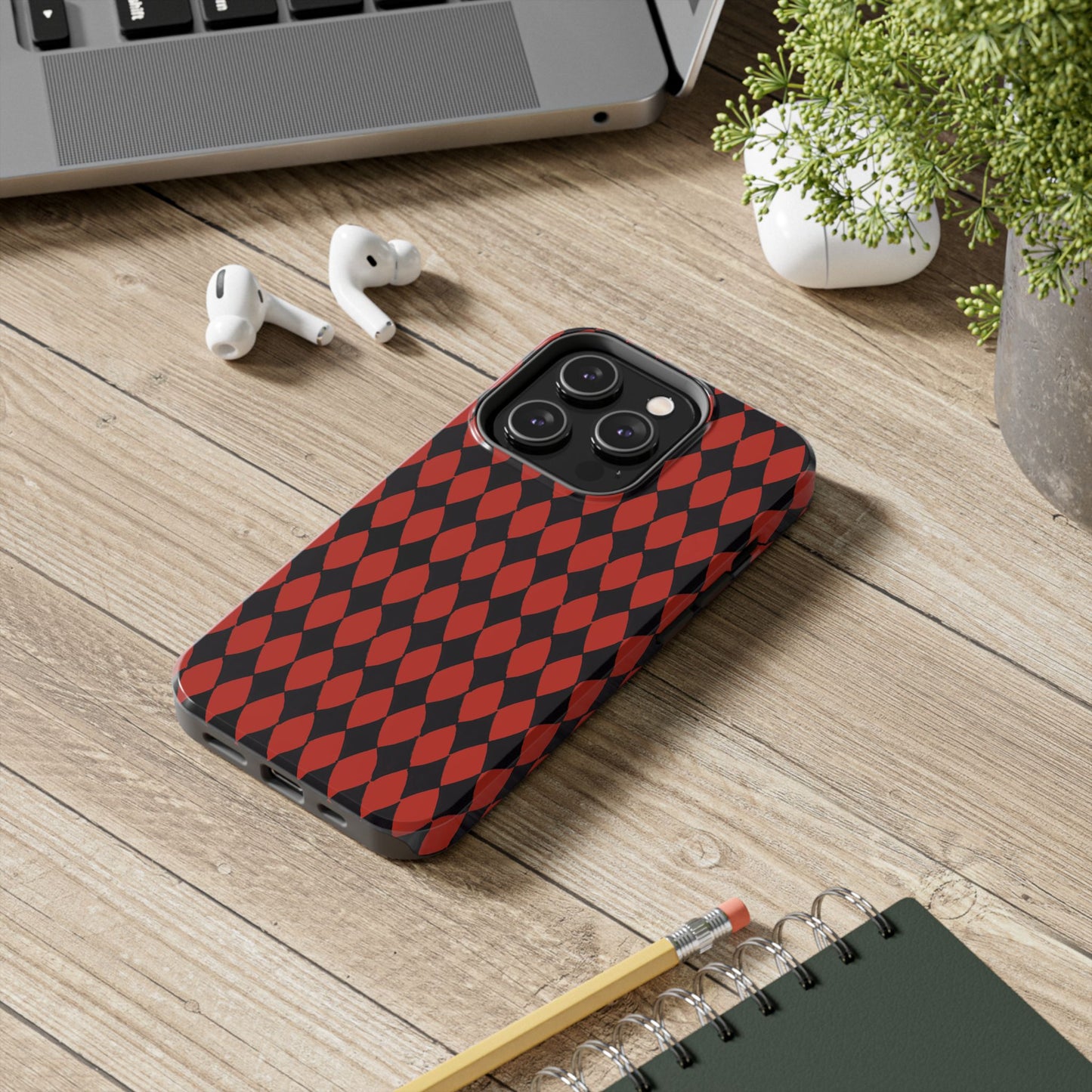 Diamond Red / Black Phone Case