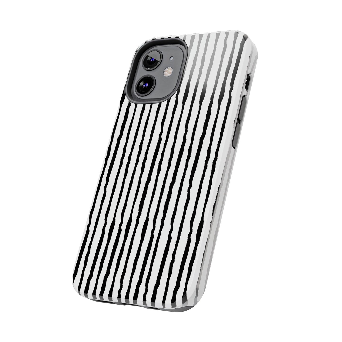 Sorta Stripe White / Black Phone Case