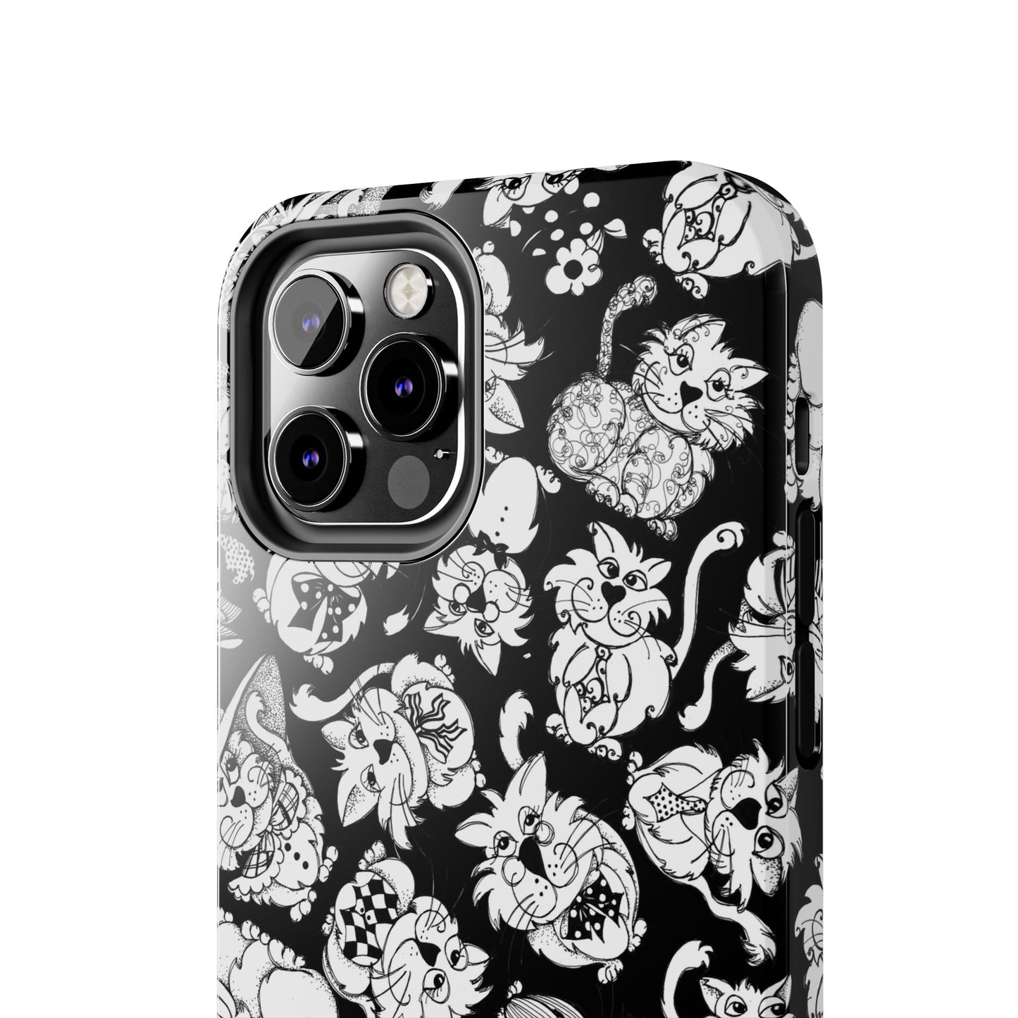 So Kitties Tossed Black Phone Case