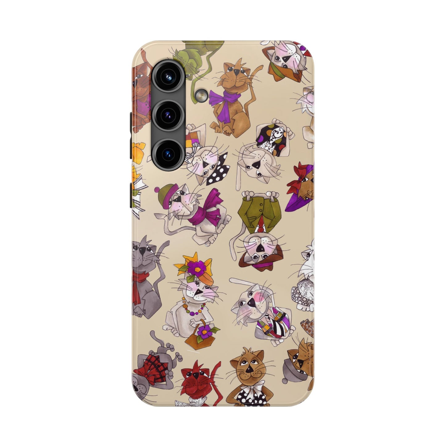 Spice Cats Tossed Muslin Phone Case