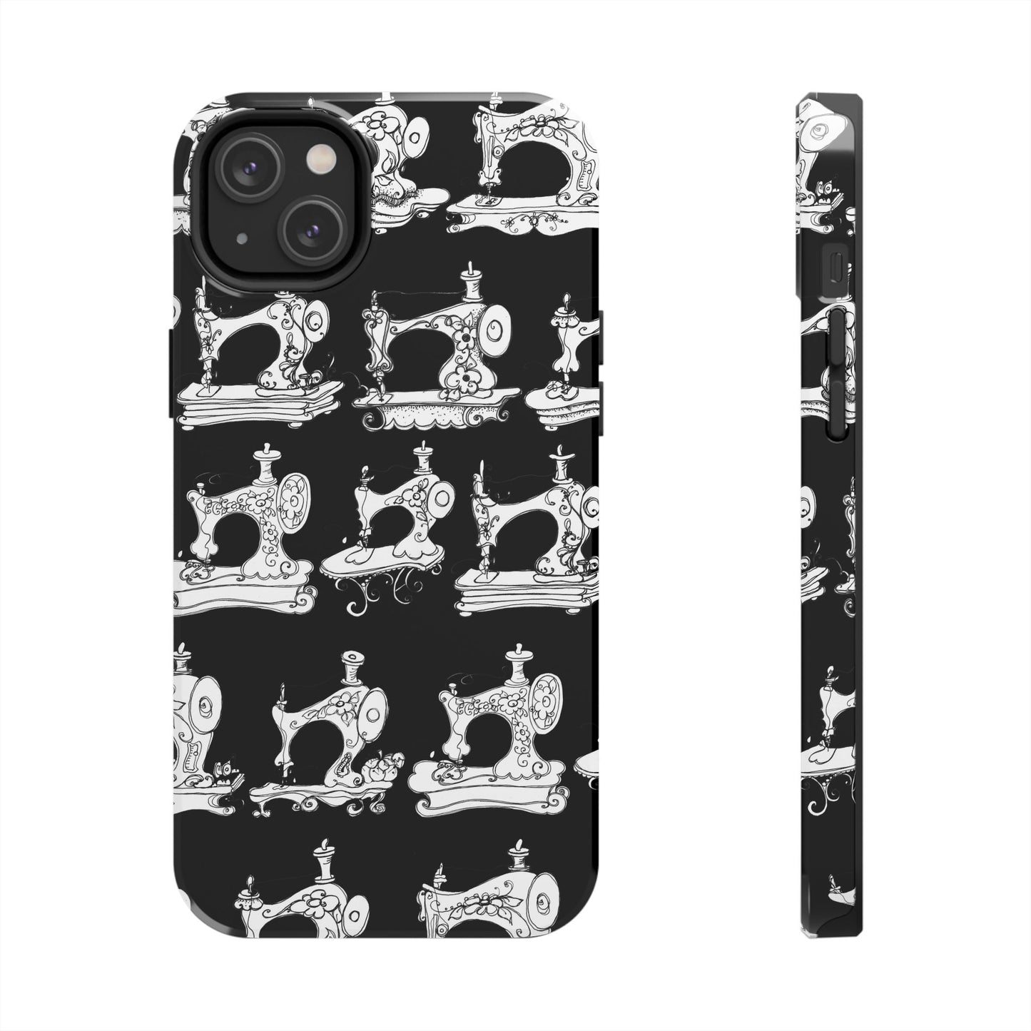 Sew Sew Black / White Phone Case