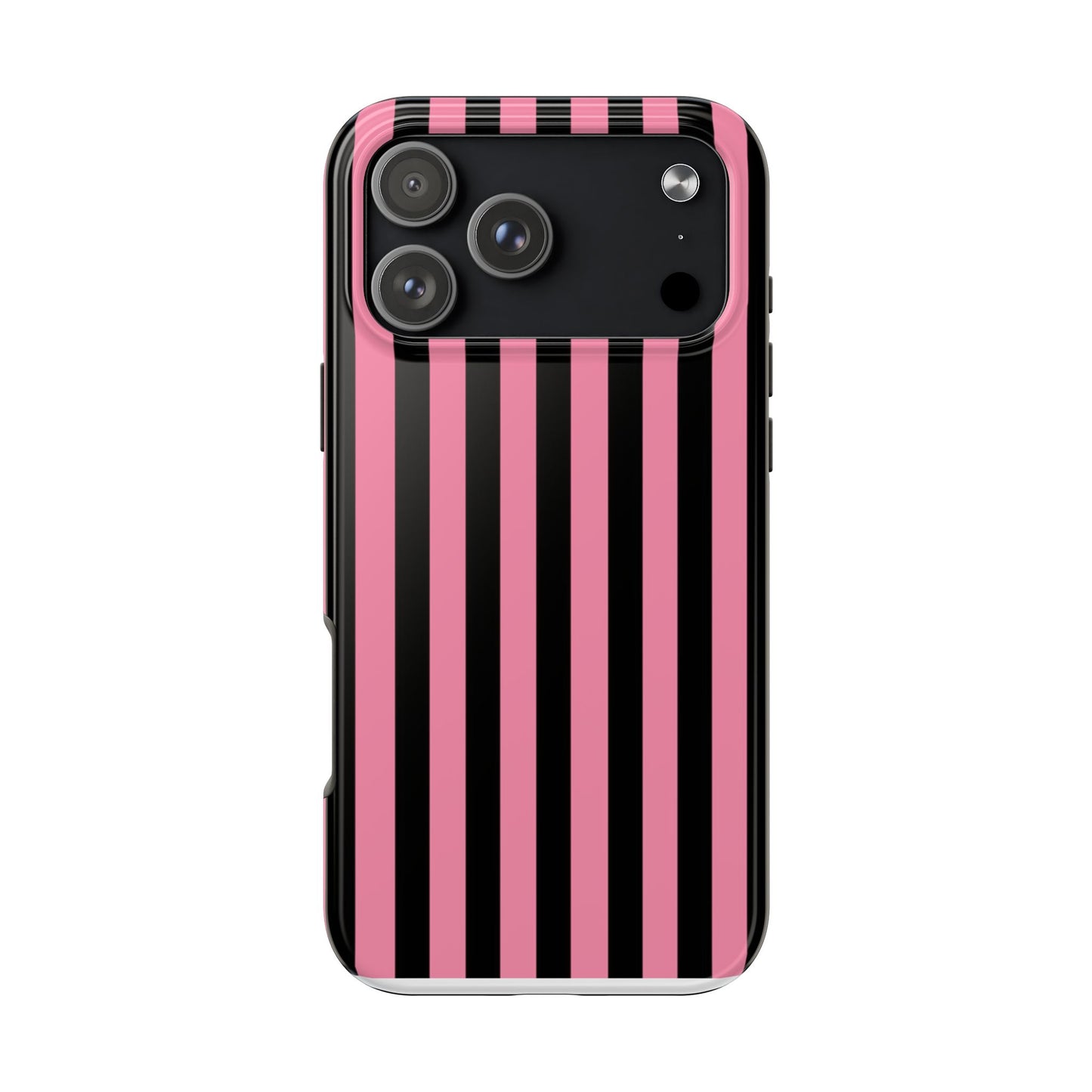 Vertical Stripe Pink / Black Phone Case