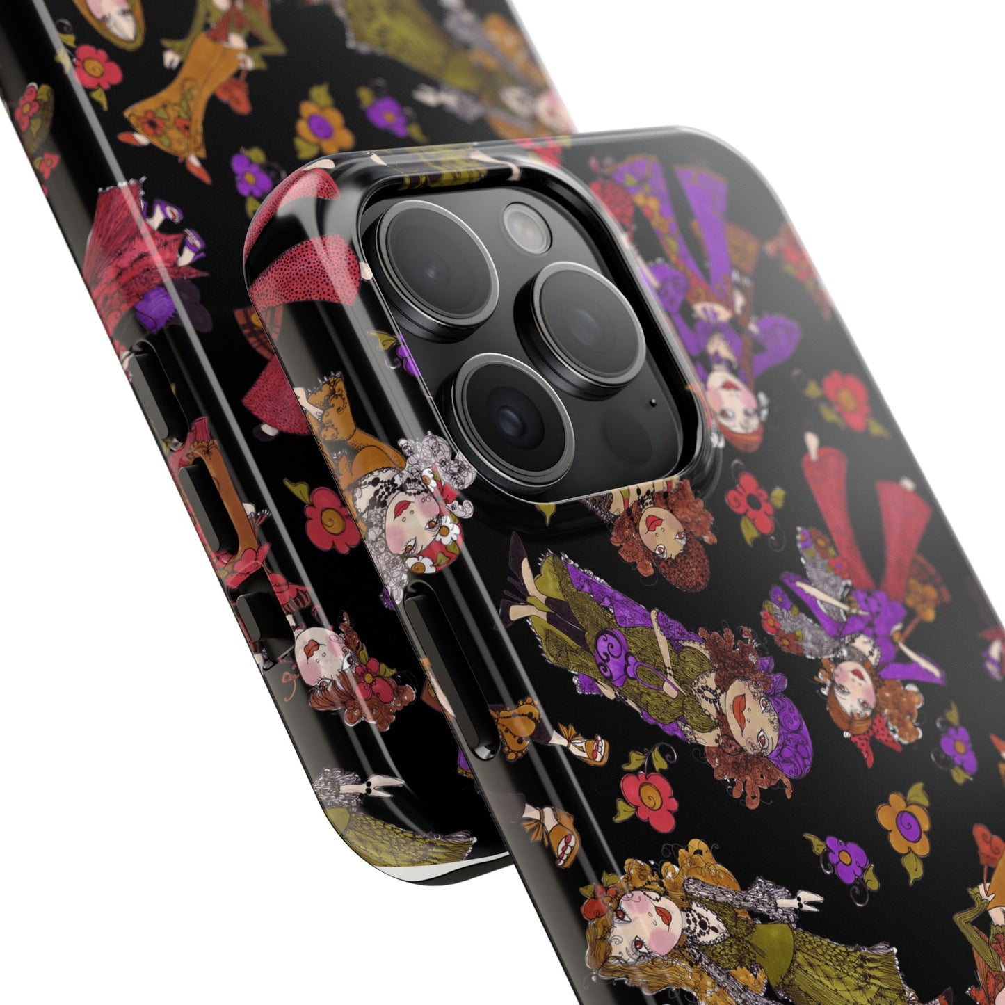 Tossed Gypsies Black Phone Case