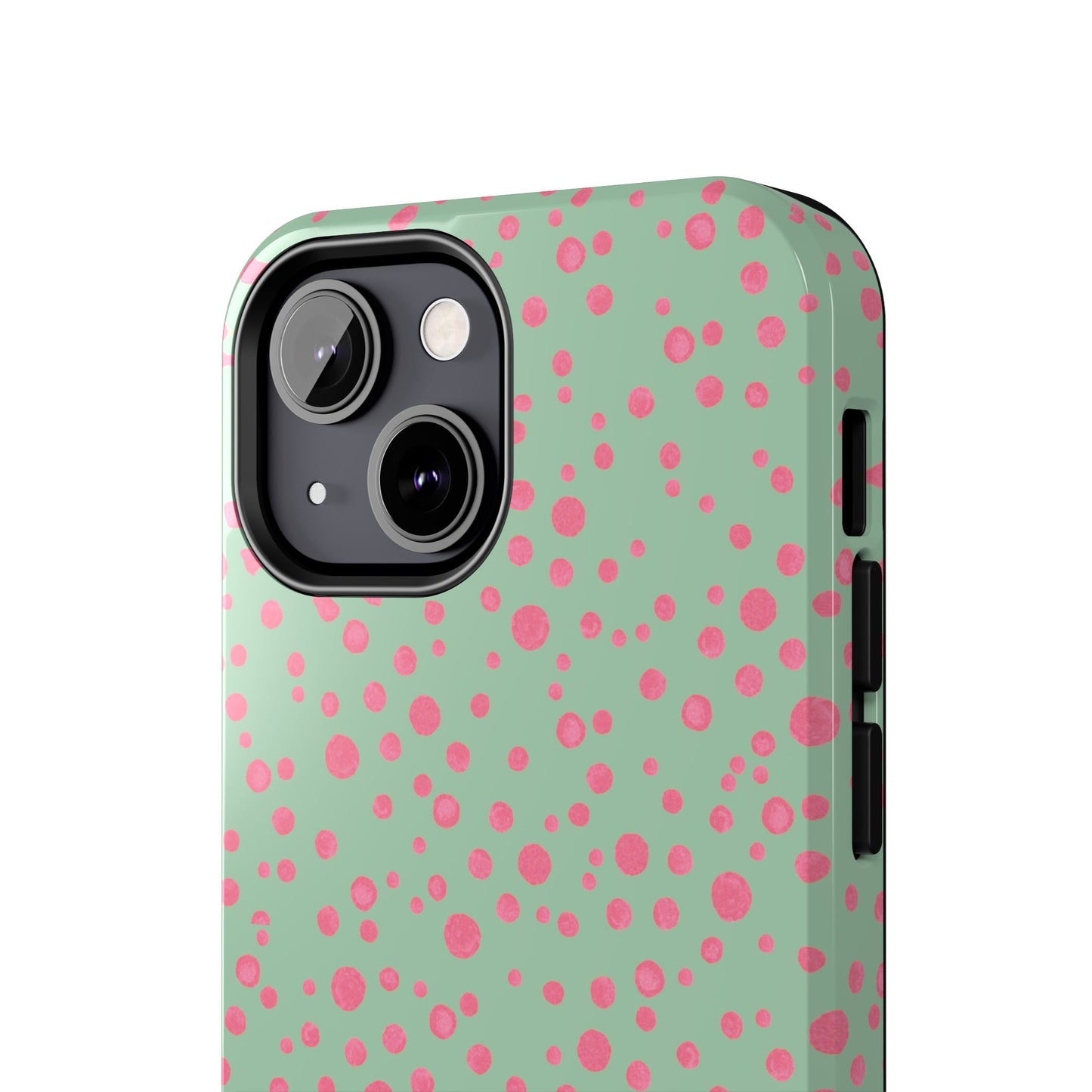 Balloon Dots Sage / Pink Phone Case