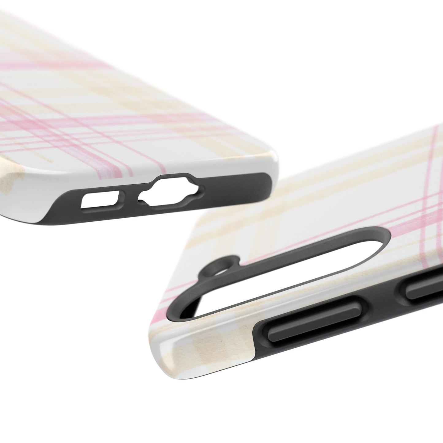 Flower Model Plaid Phone Case