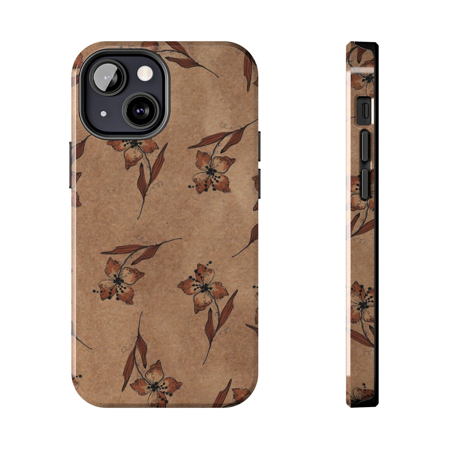 Brown Buds Phone Case