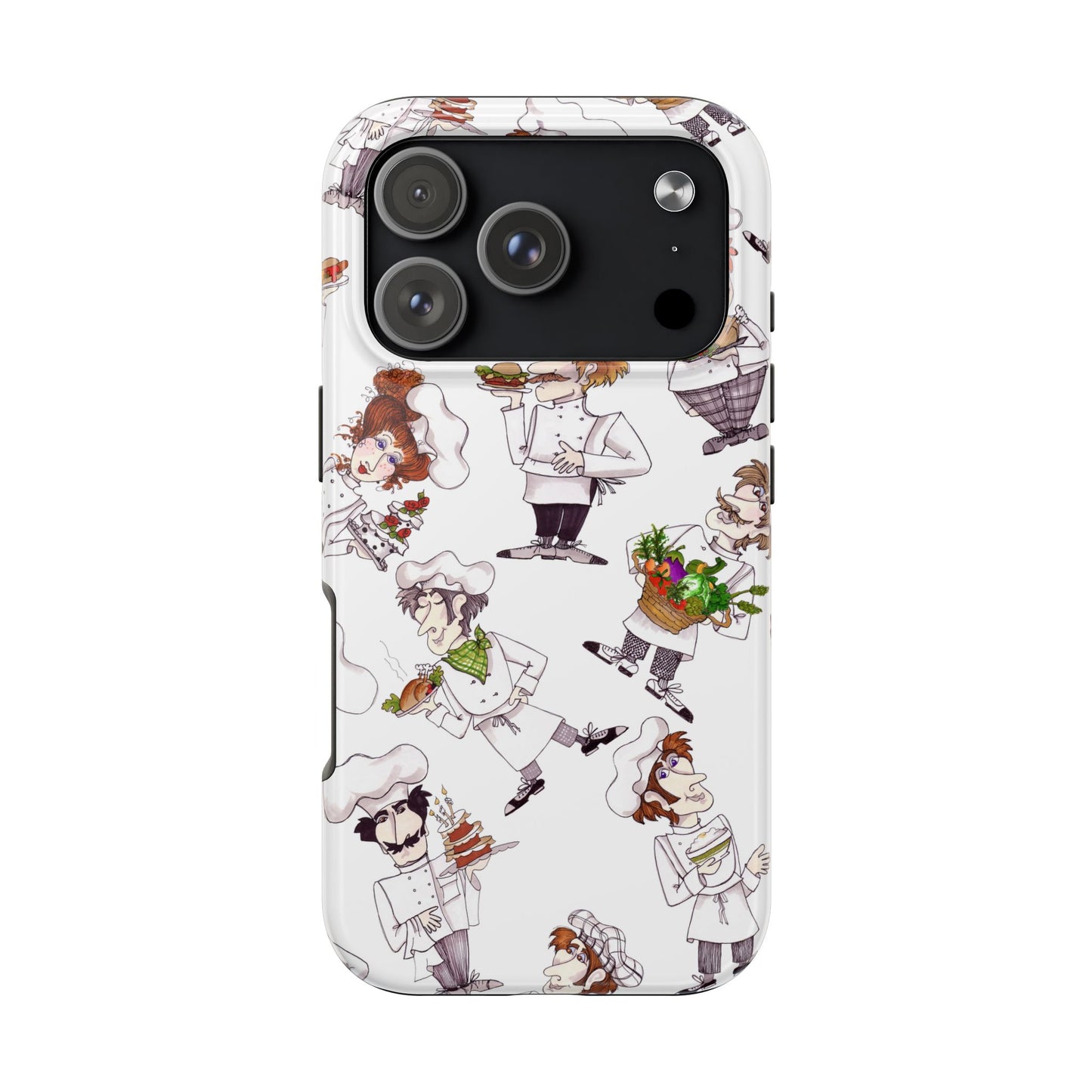 Tossed Chefs White Phone Case