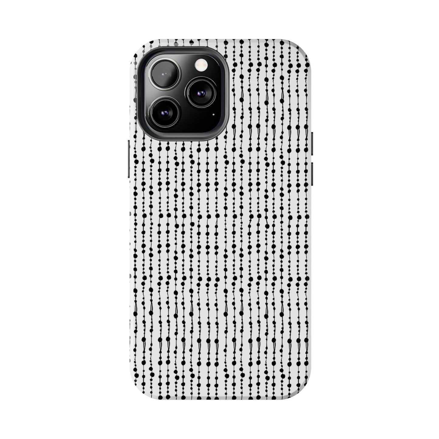 Beaded Curtain White / Black Phone Case
