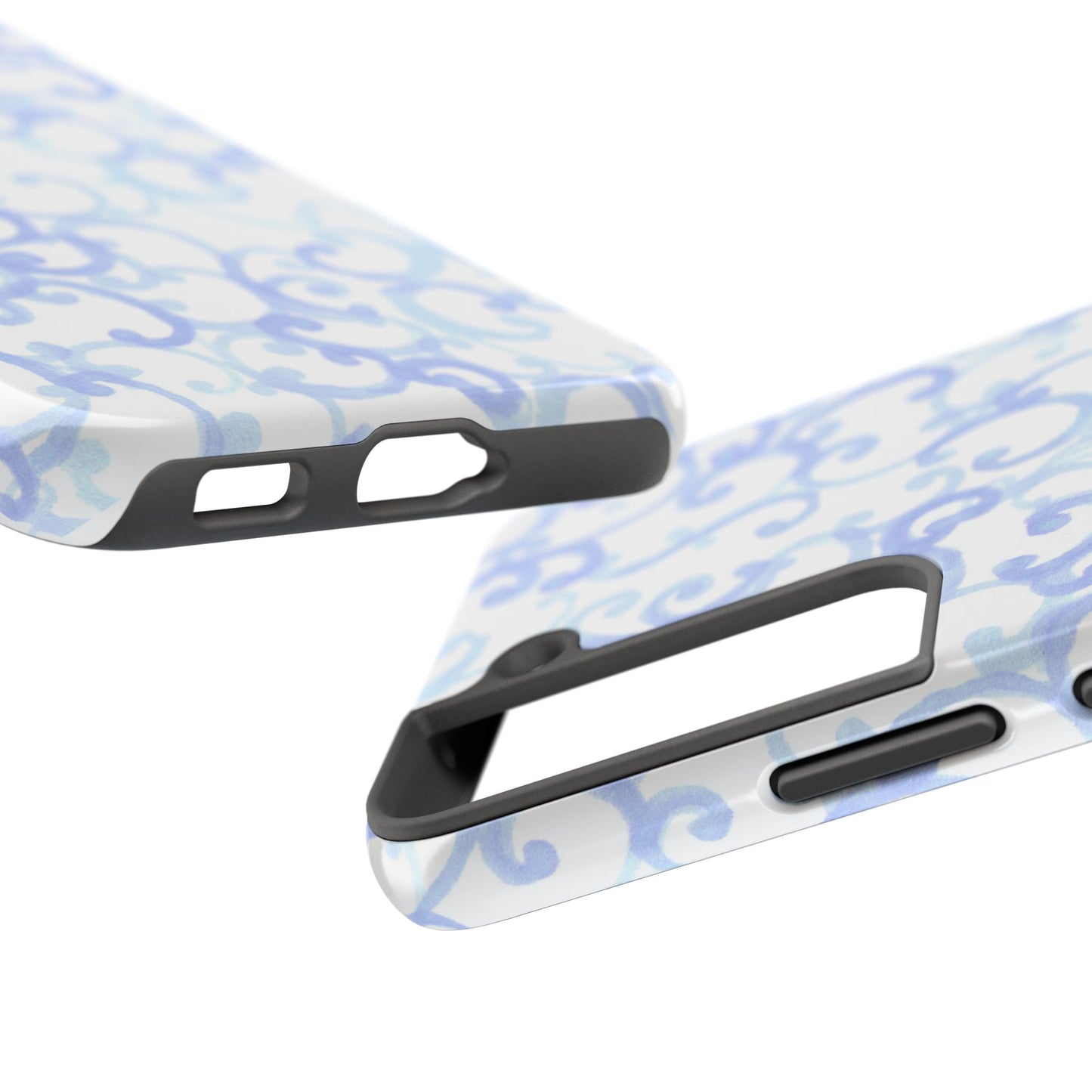 Scrollie White / Blue Phone Case
