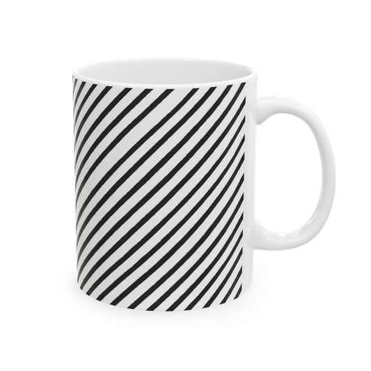 Bias Stripe White / Black Cup