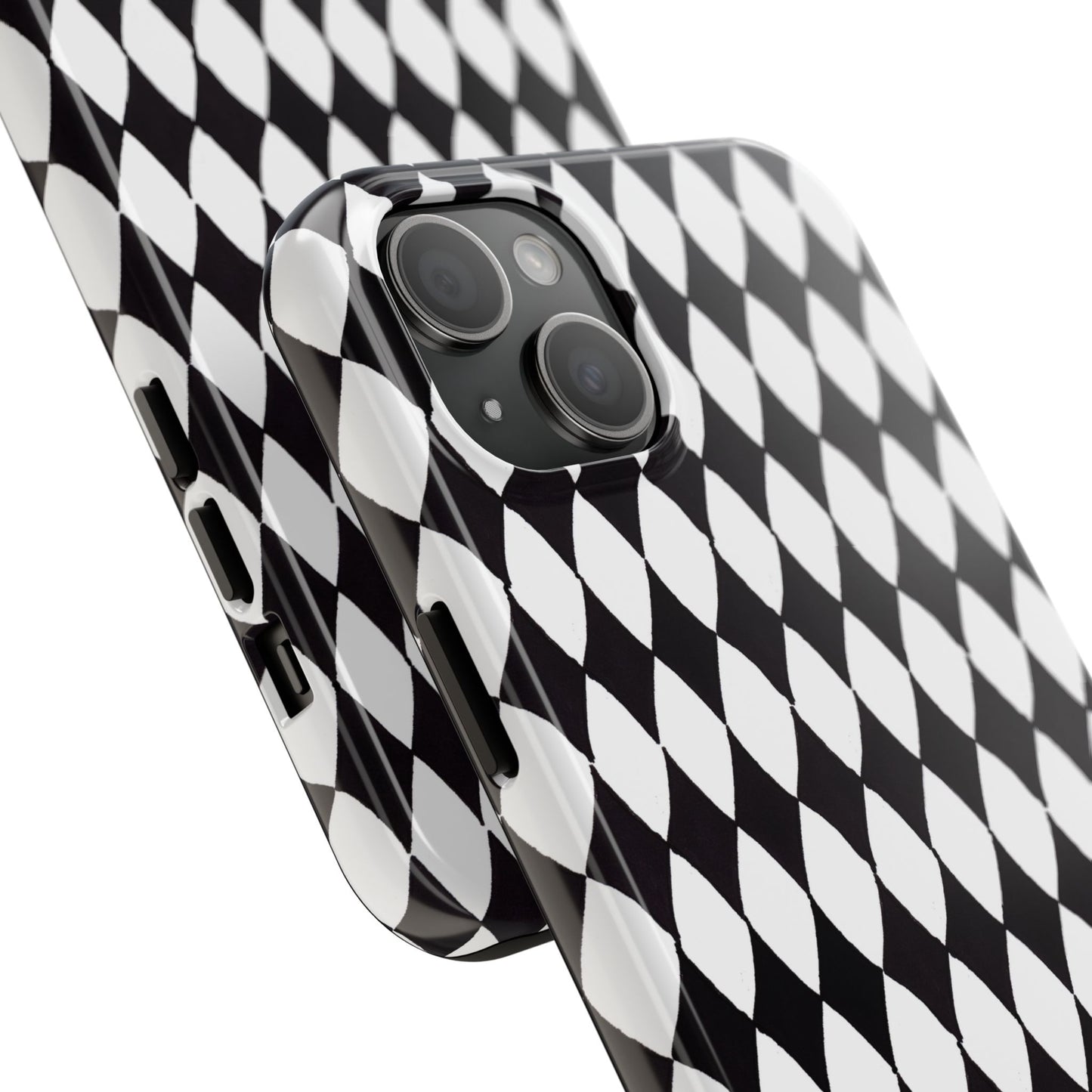 Diamond White / Black Phone Case