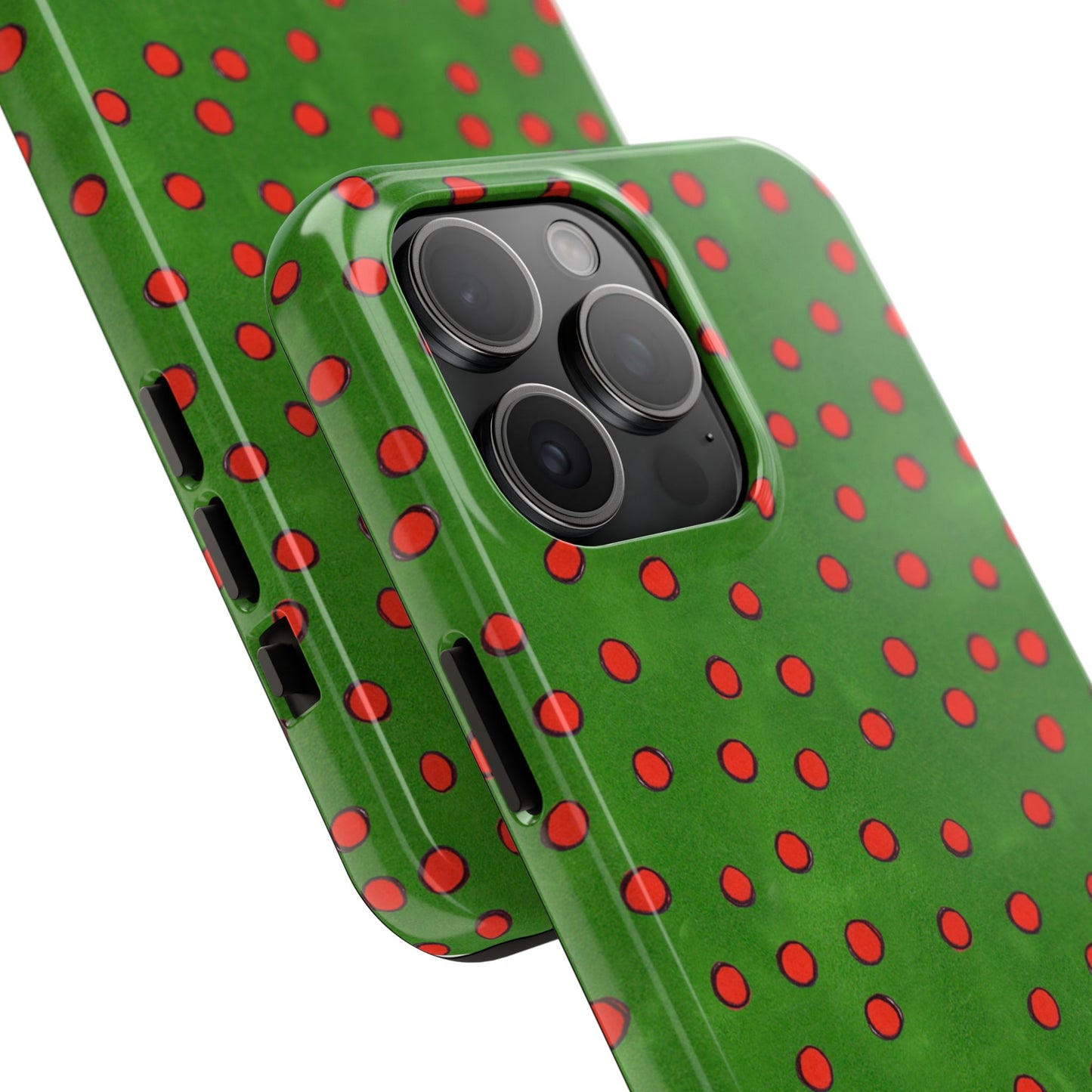 Dinky Dots Green / Red Phone Case