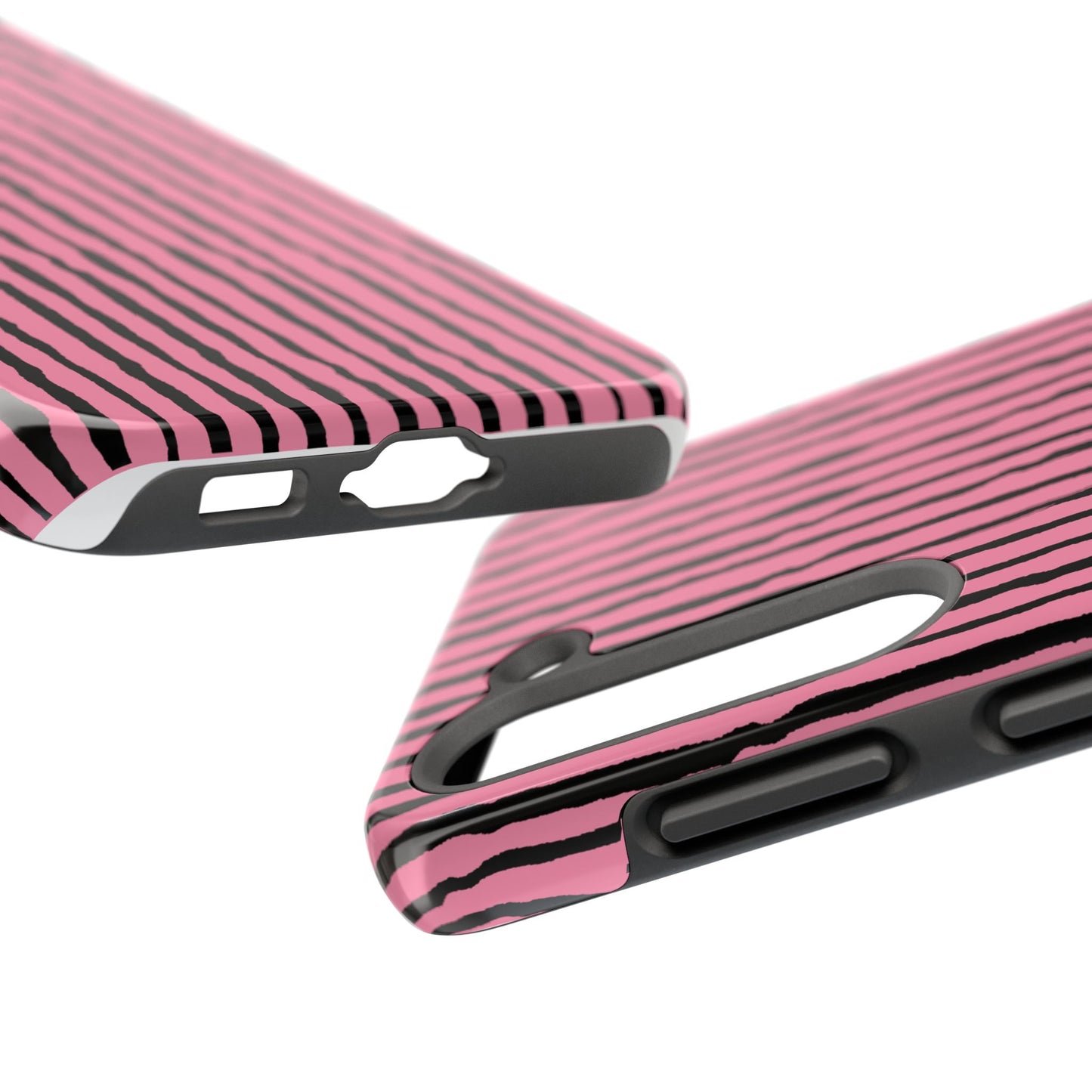 Sorta Stripe Pink / Black Phone Case