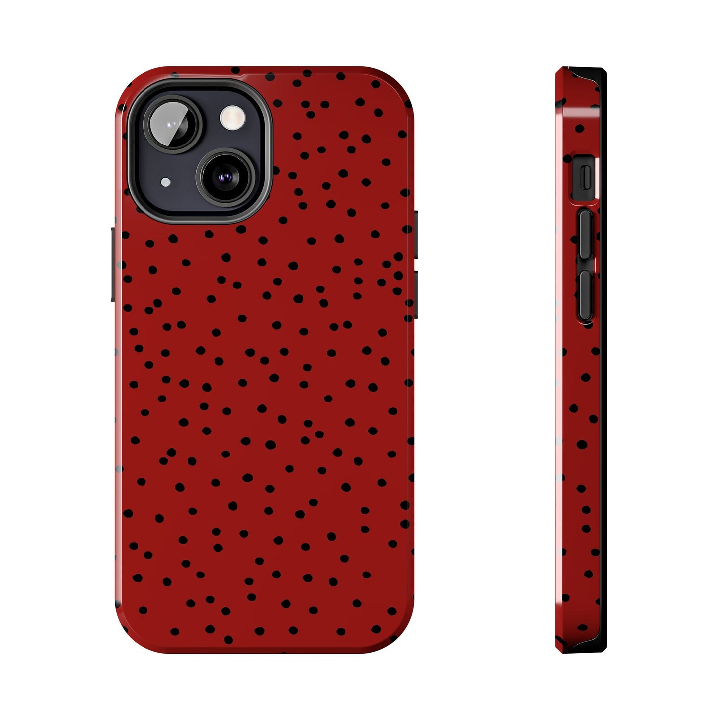 Dinky Dots Scarlett / Black Phone Case