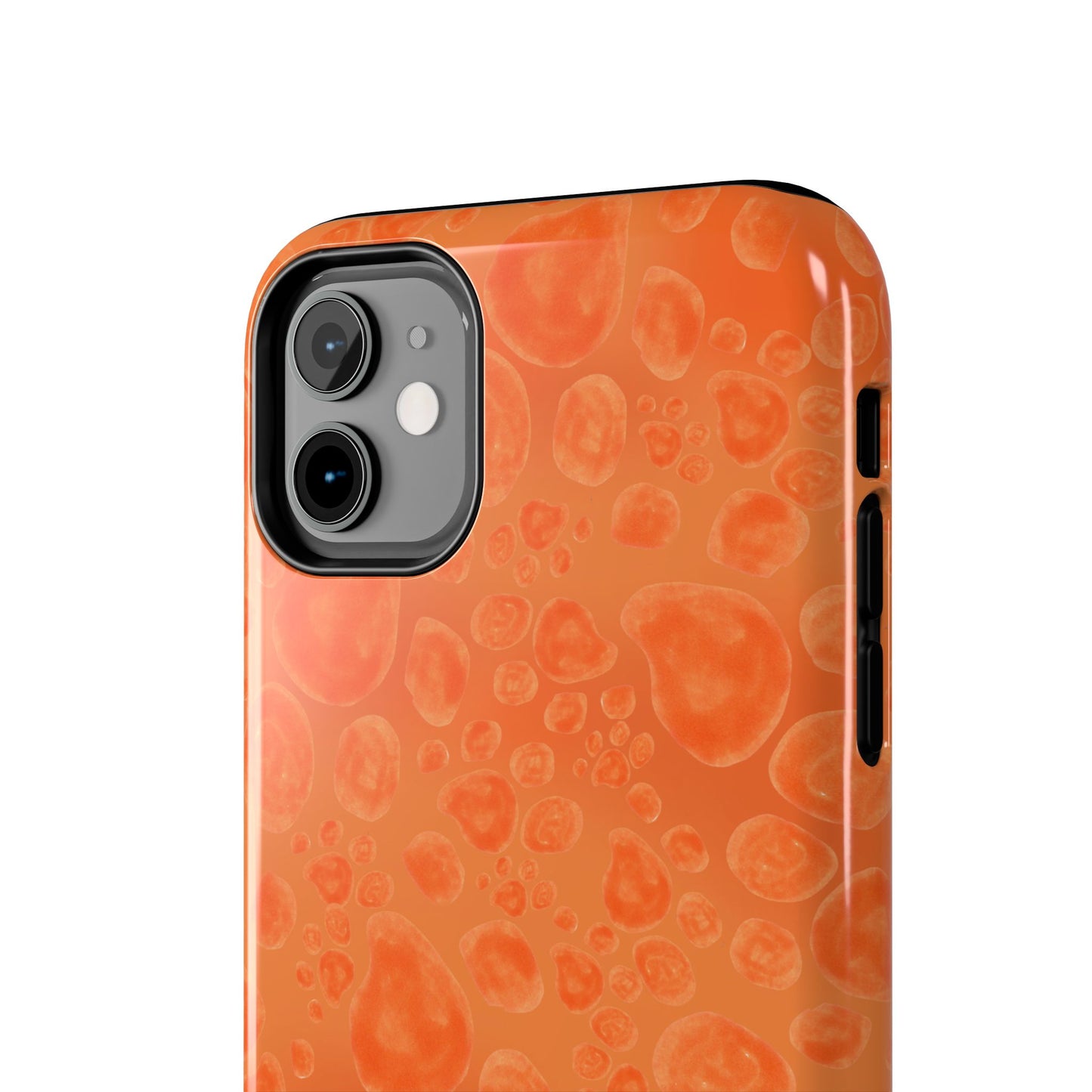 Paw Dots Orange Phone Case