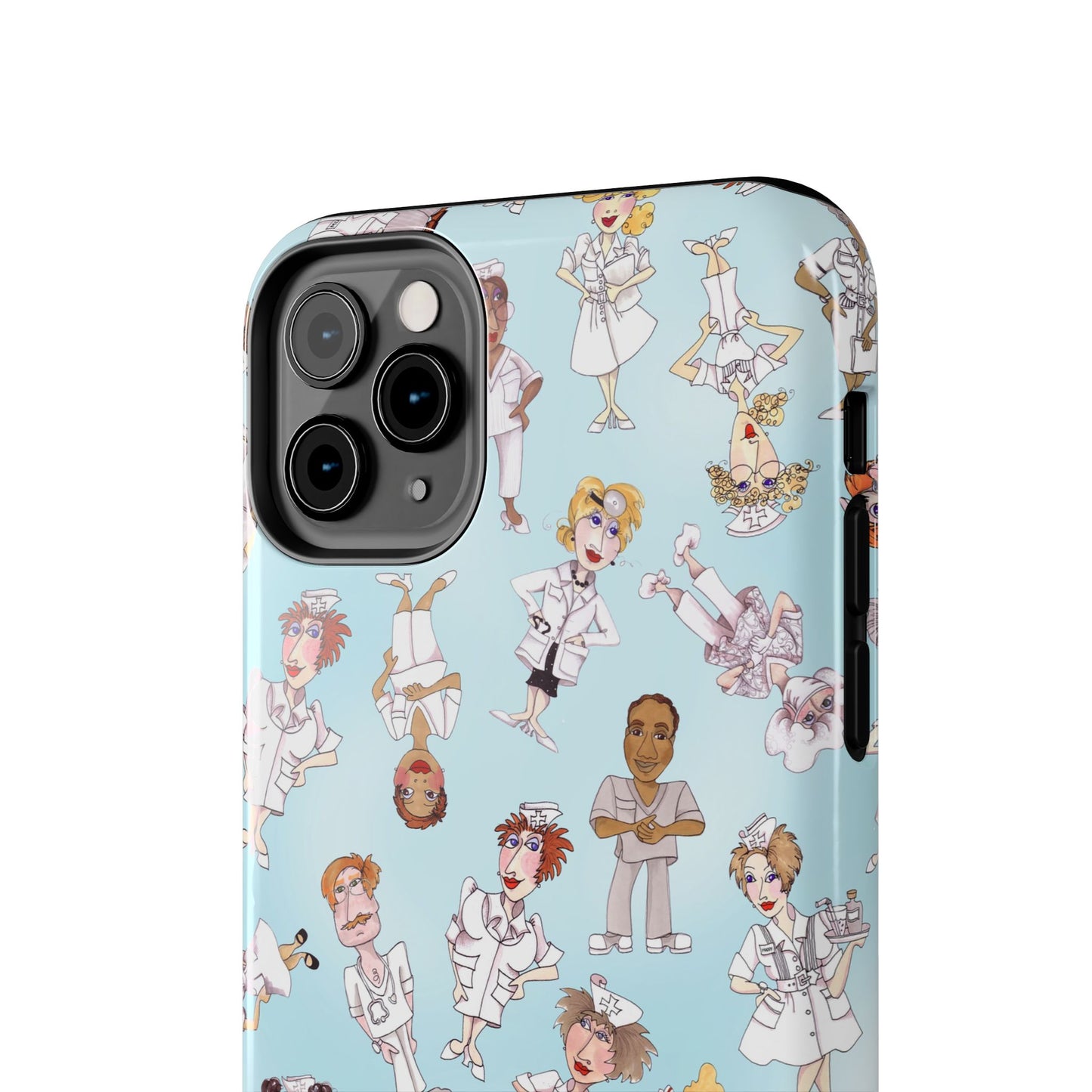 Tossed Nurses Aqua Phone Case