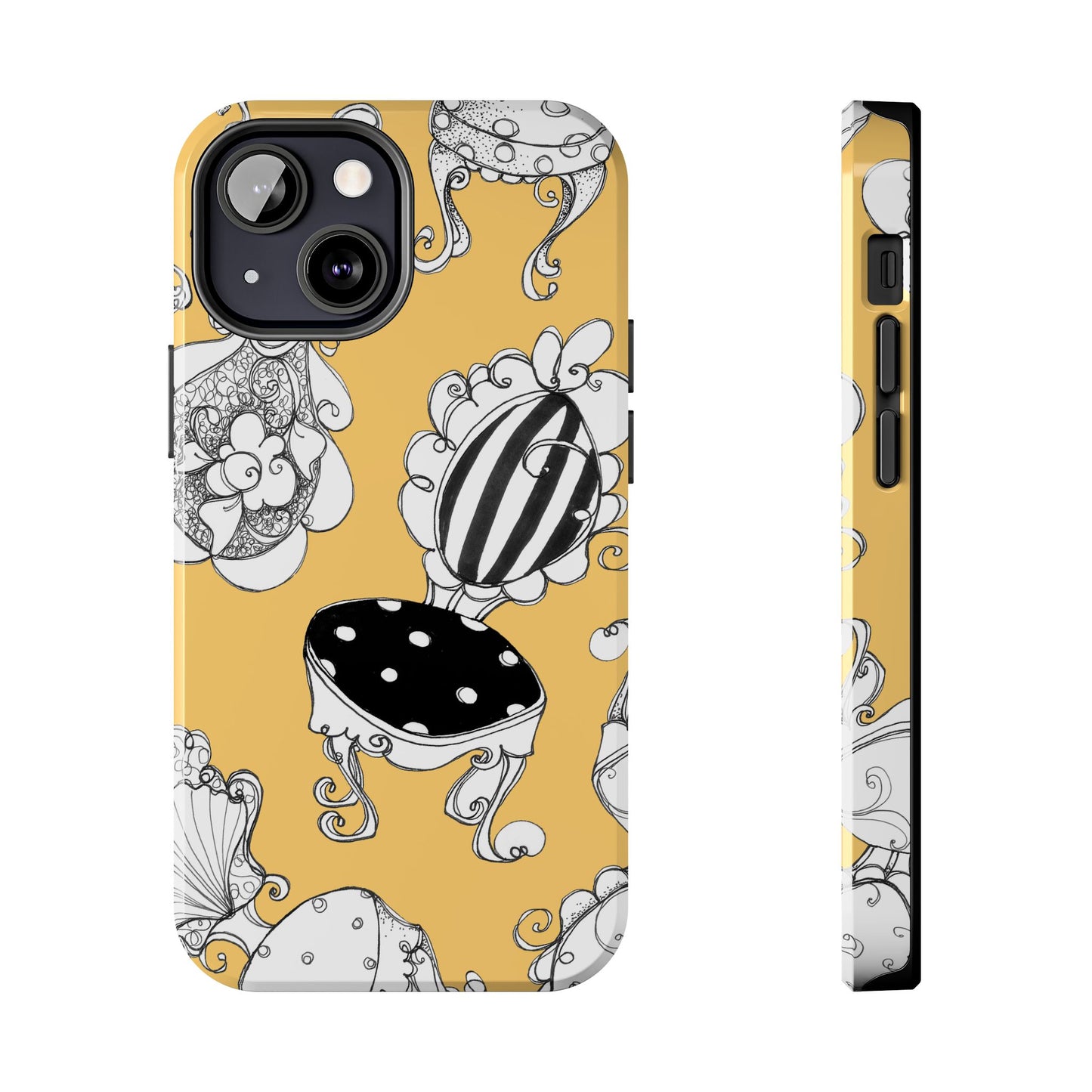 Bistro Chairs Yellow Phone Case