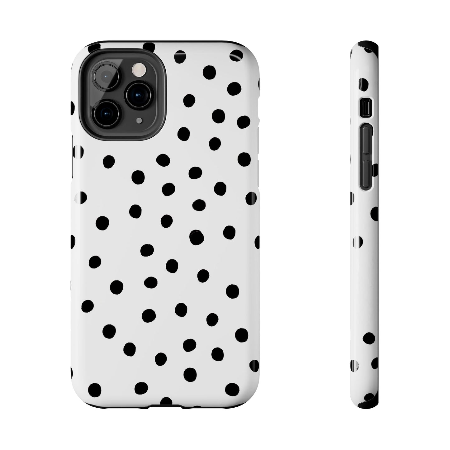 Dot White / Black Phone Case