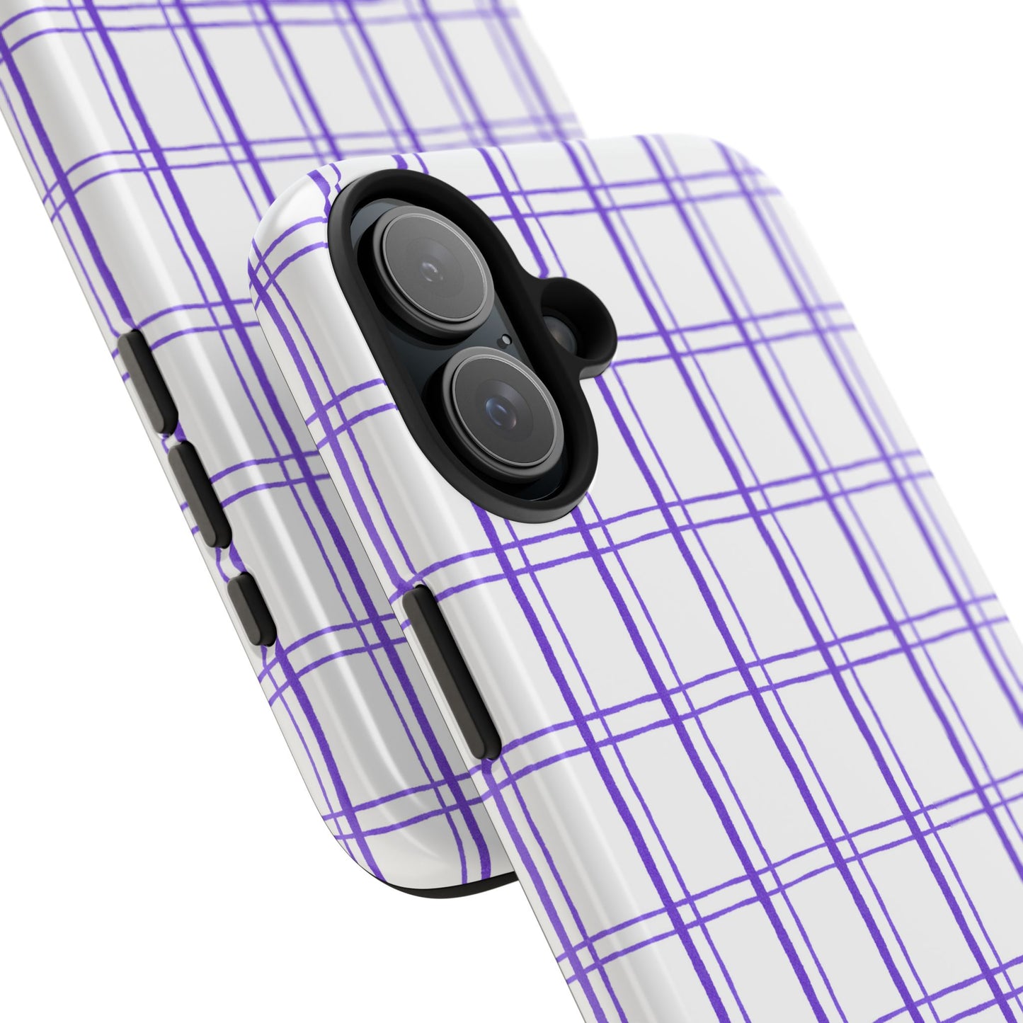 Little Plaid White / Blue Phone Case