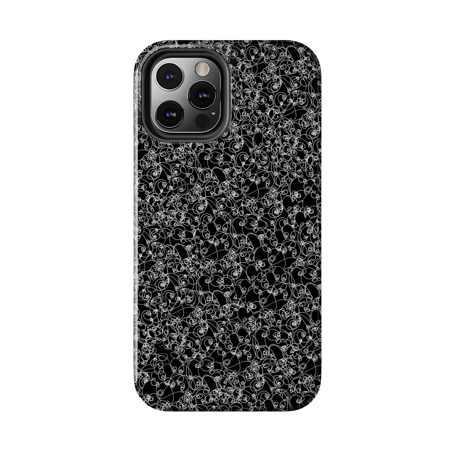 Scribble Black / White Phone Case