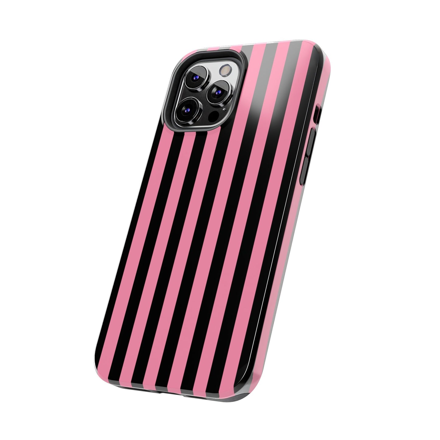 Vertical Stripe Pink / Black Phone Case