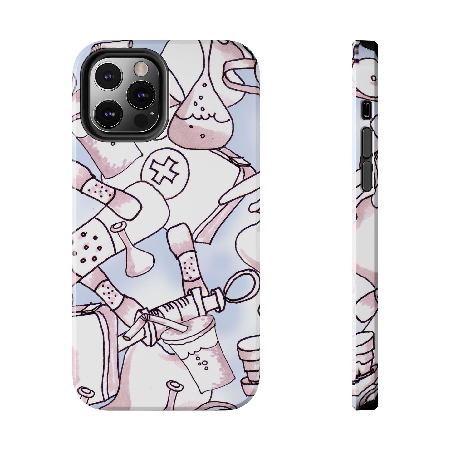 Med Stuff Blue Phone Case