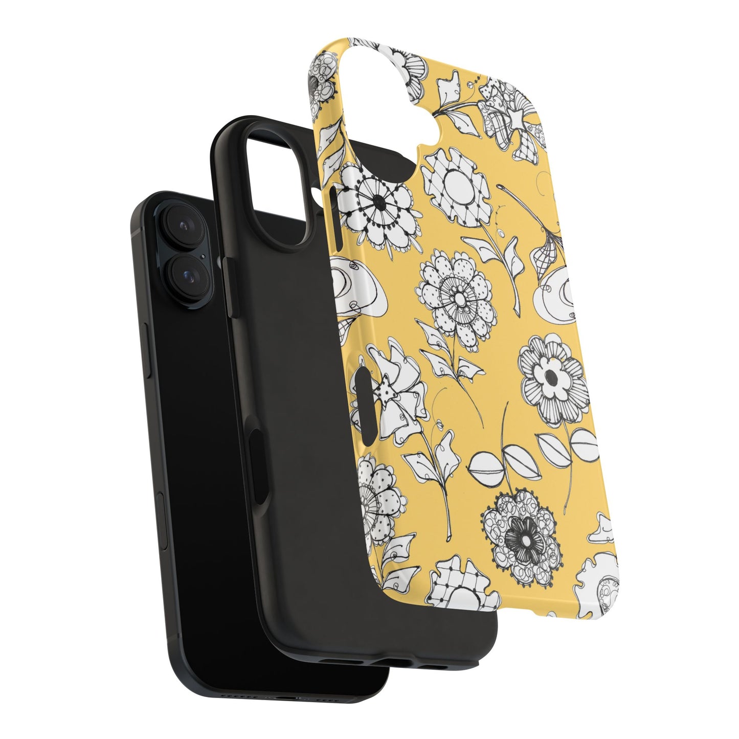 Paper Posies Yellow Phone Case