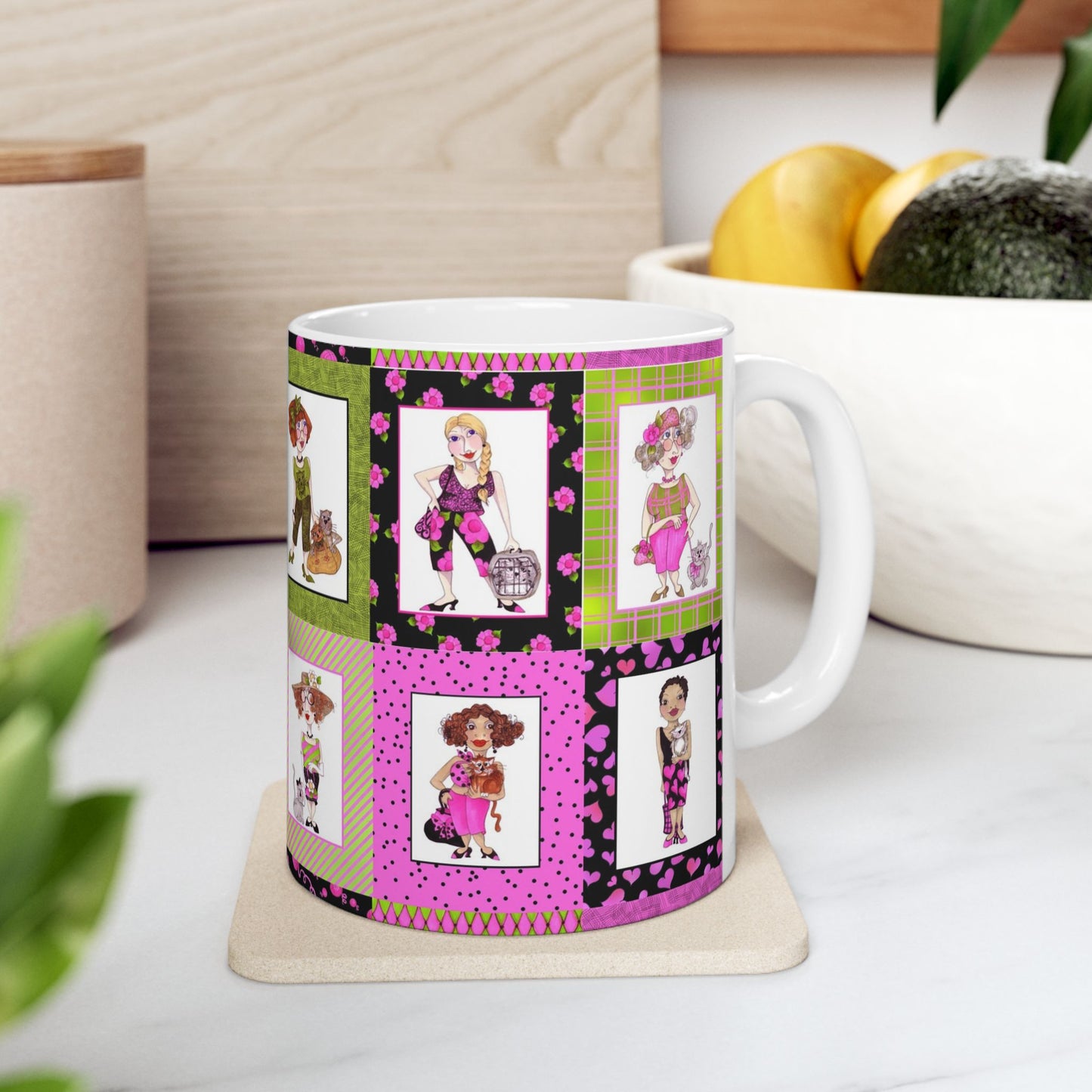 Cat Ladies Cerise Cup