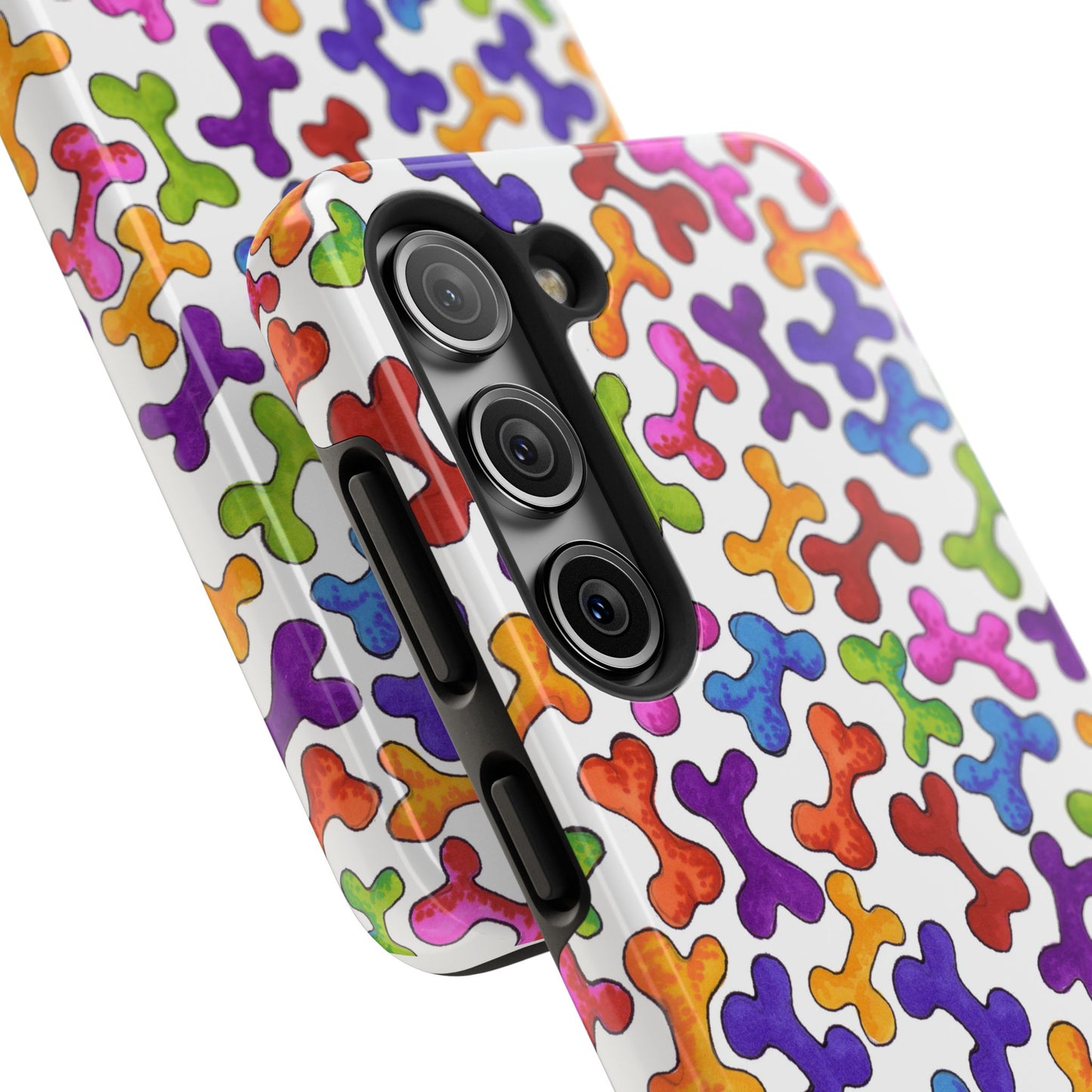 Fancy Bones White / Multi Phone Case