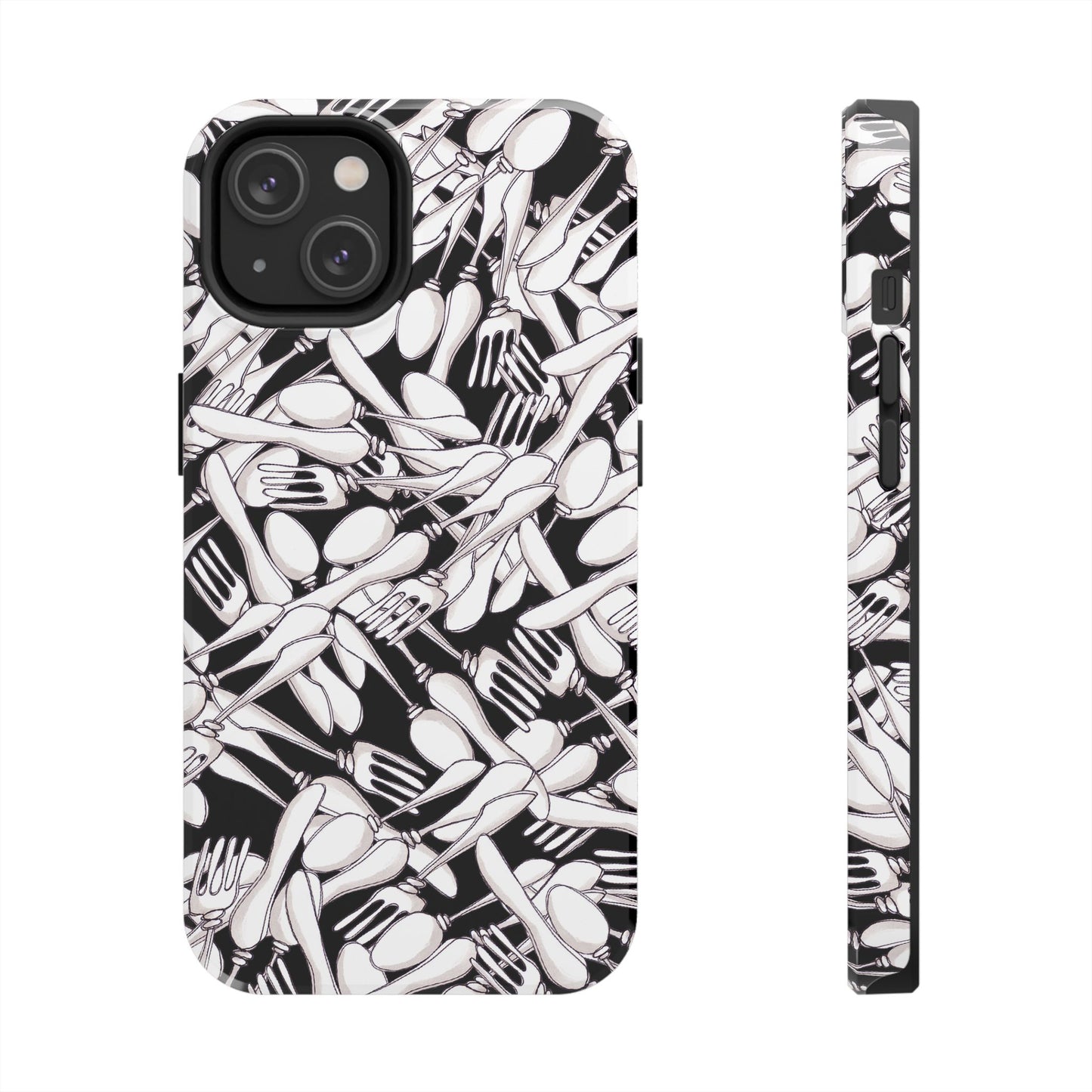 Silverware Wars Black Phone Case