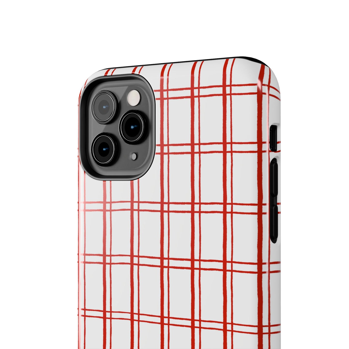 Little Plaid White / Red Phone Case