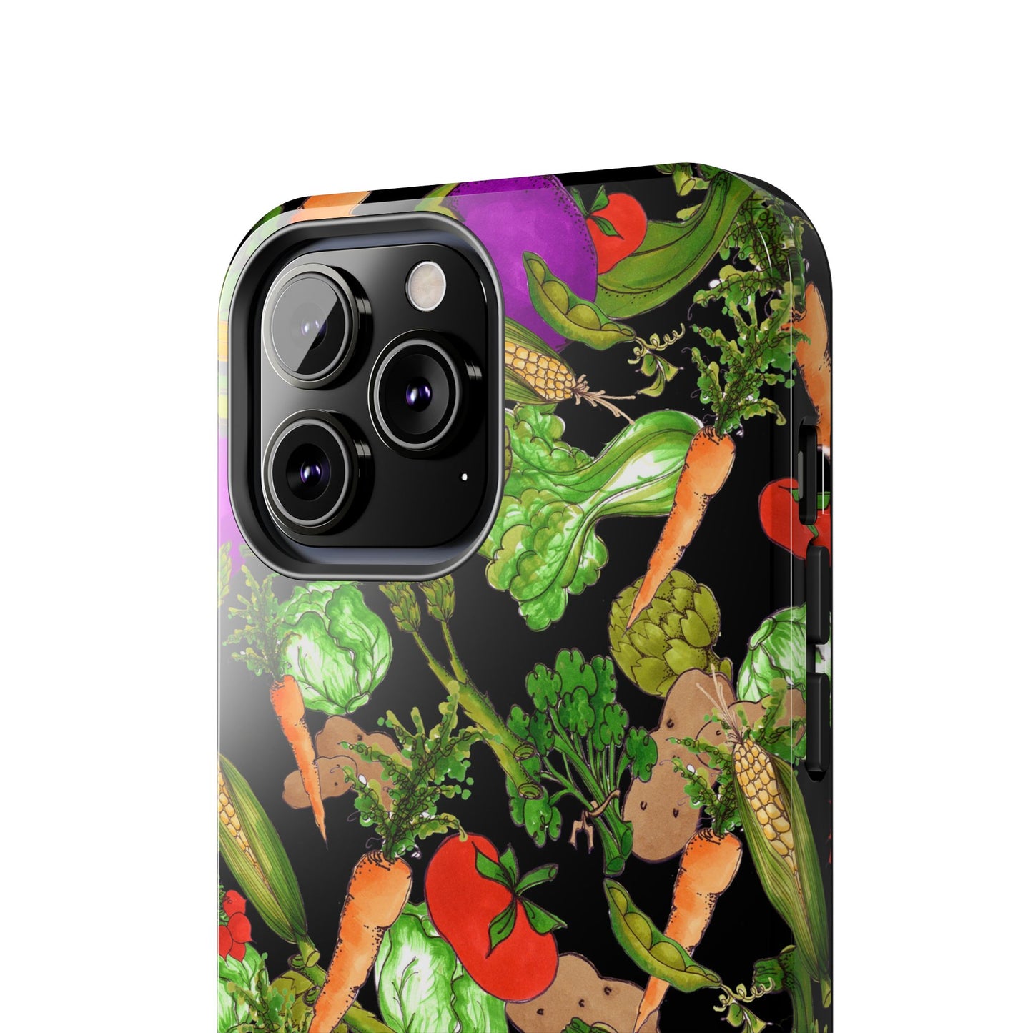 Veggie Jungle Black Phone Case