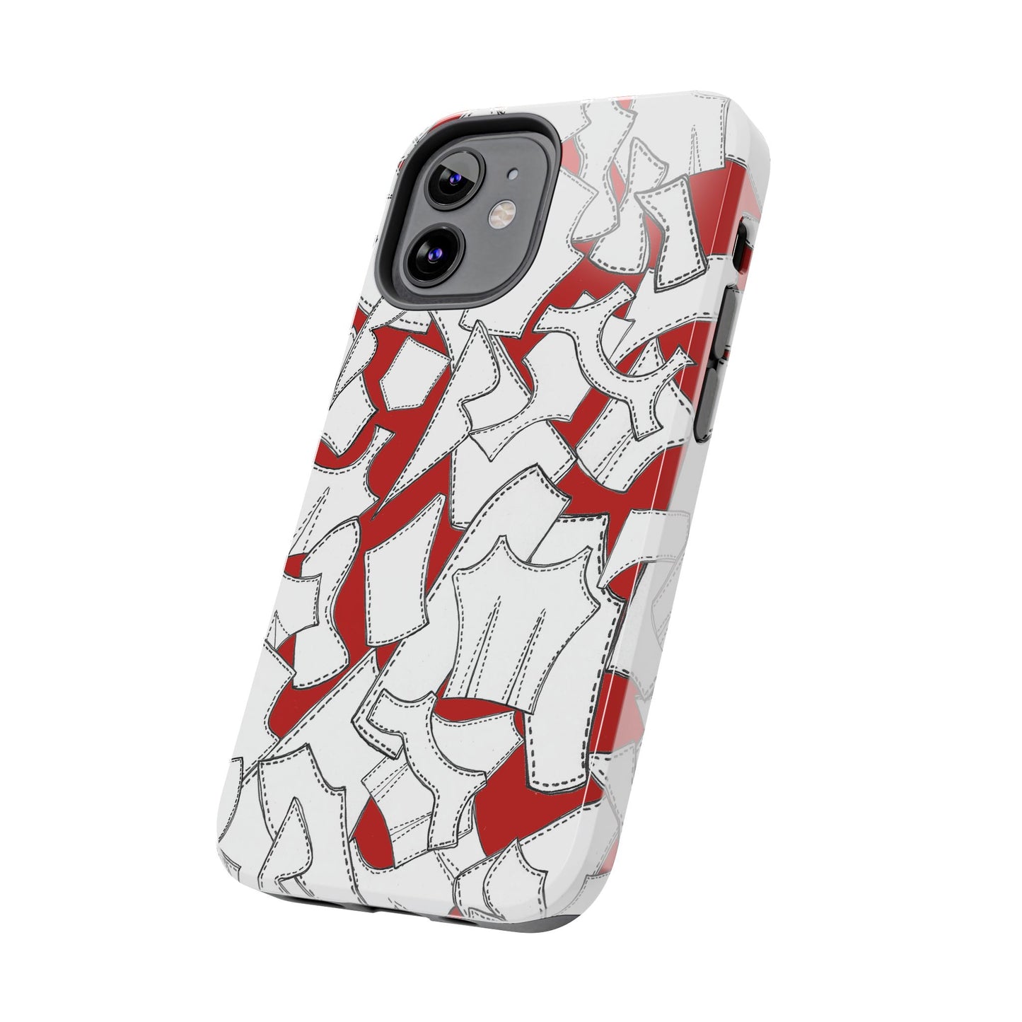 Pattern Pieces Red Phone Case