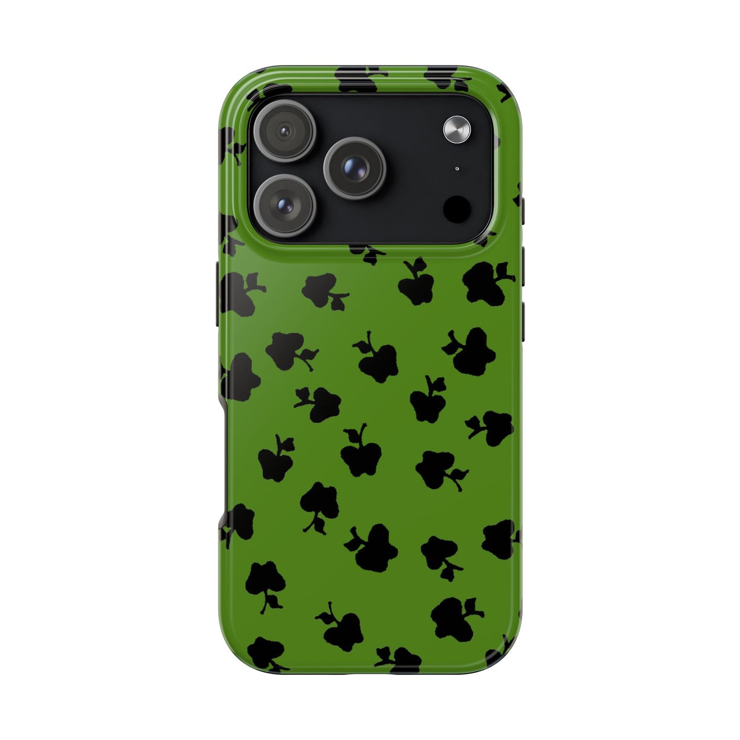 Happy Apples Green / Black Phone Case