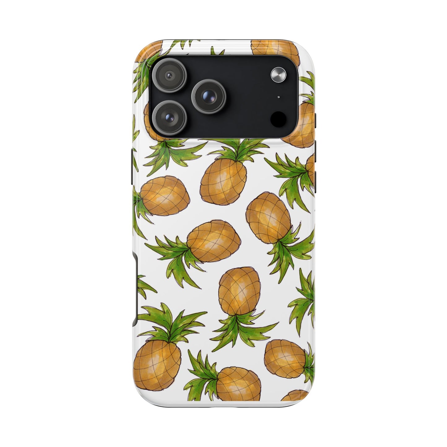 Pineapple Toss White Phone Case
