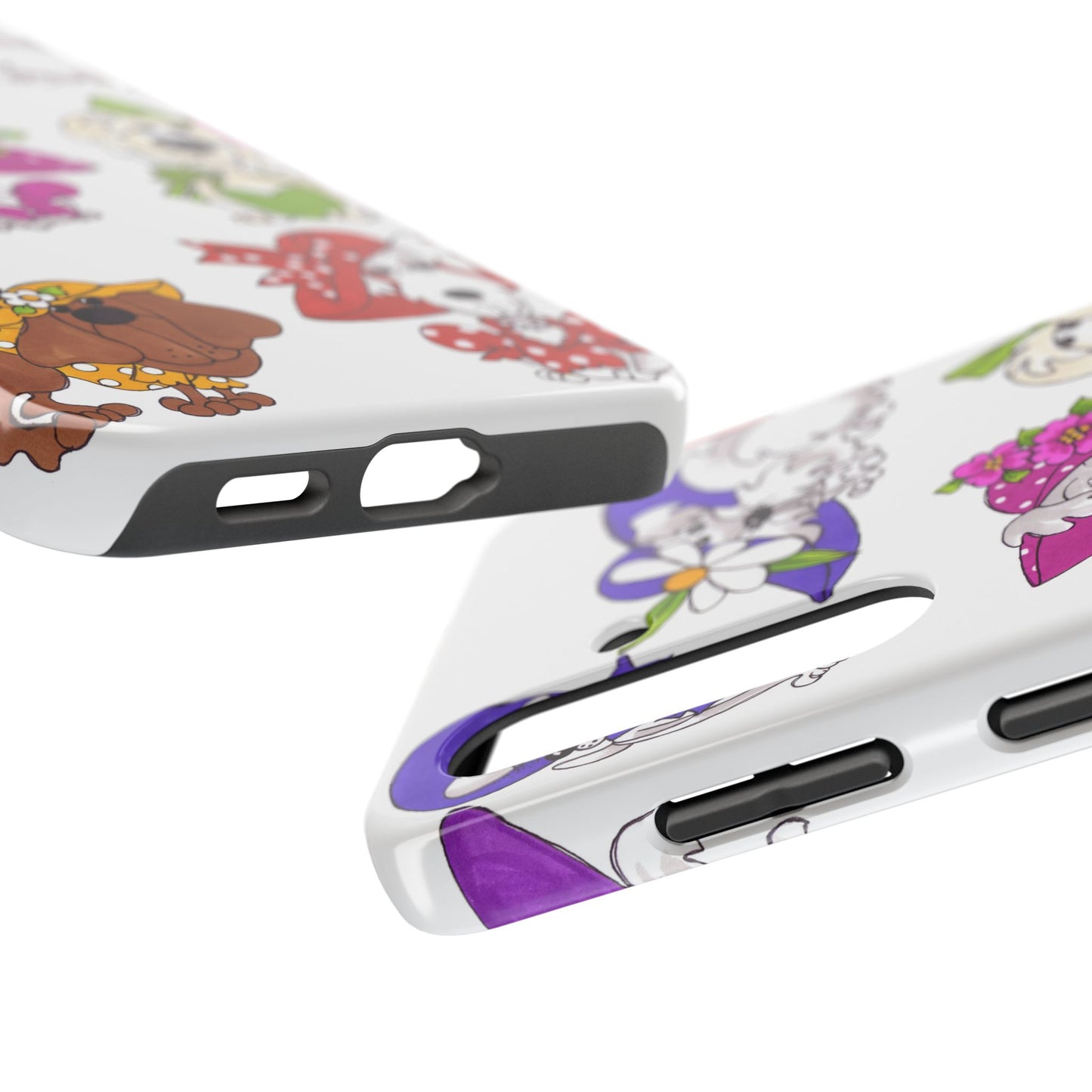 Fancy Dog Line Up White Phone Case