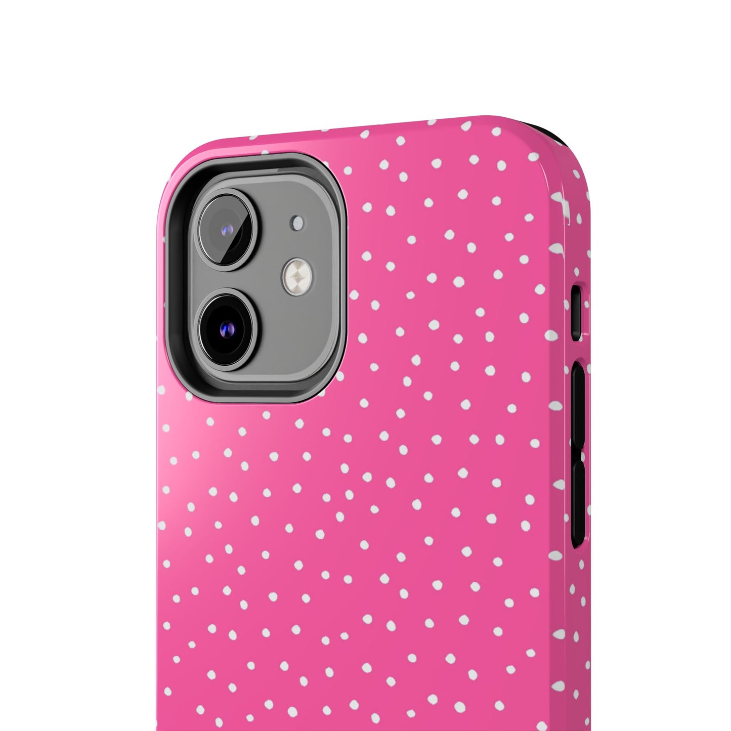 Dinky Dots Bright Pink / White Phone Case